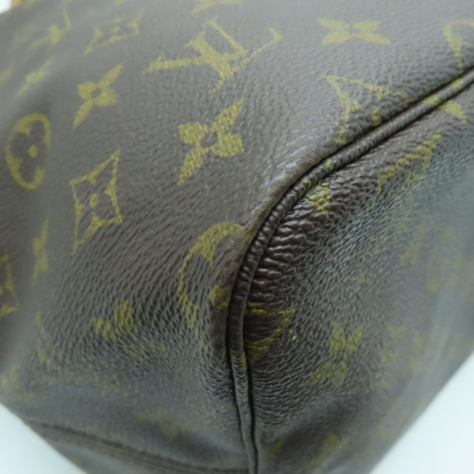 LOUIS VUITTON Monogram Neverfull GM金扣手挽袋啡色