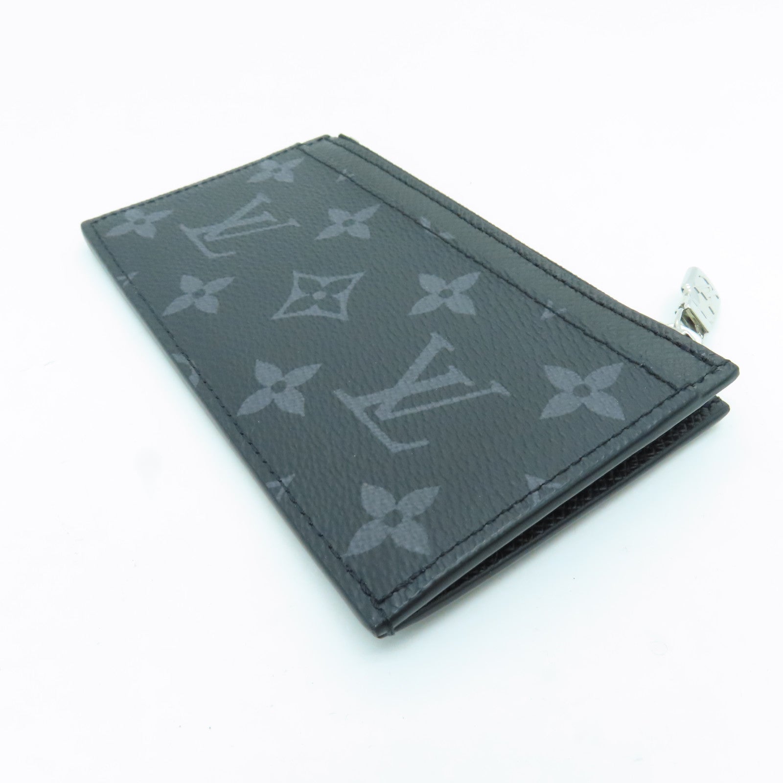 LOUIS VUITTON 【激減優惠】Monogram Card Case銀扣卡片套黑色
