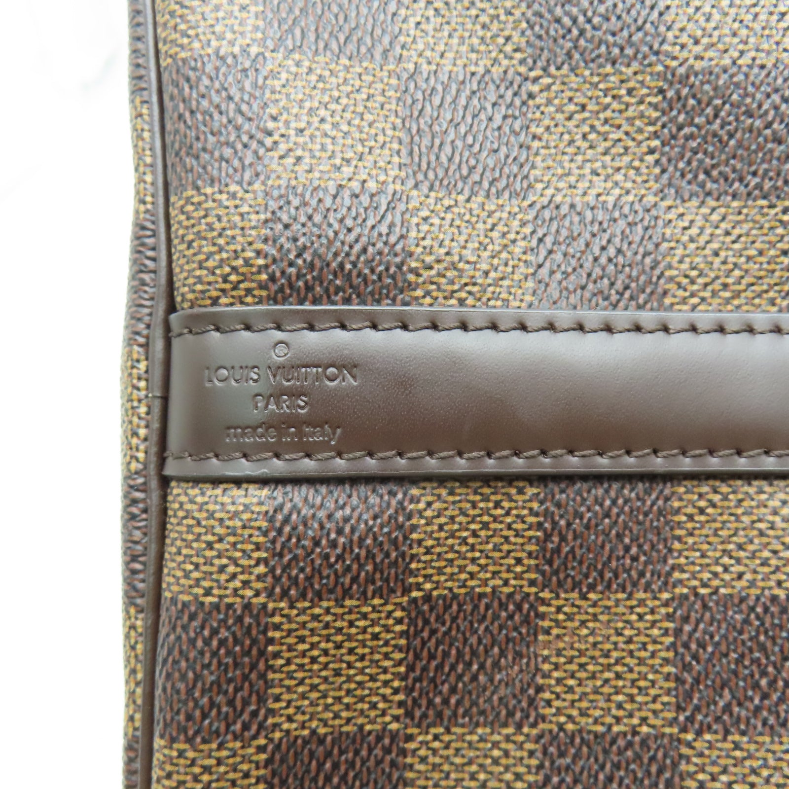 LOUIS VUITTON Damier Speedy Bandouliere 30金扣手挽肩背兩用袋啡色