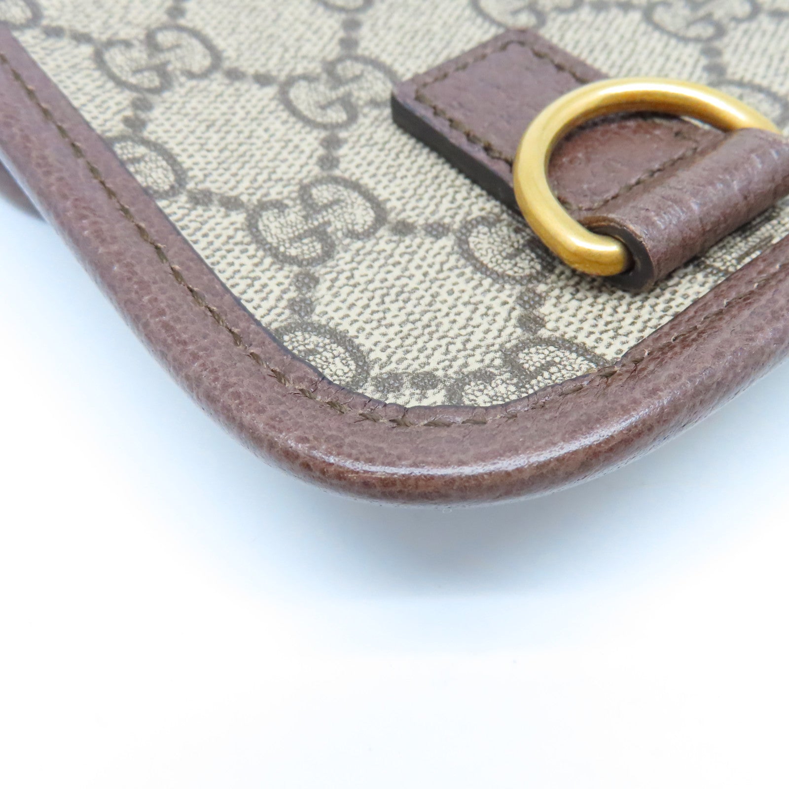 GUCCI 塗層帆布Neo Vintage GG Supreme Belt Bag金扣肩背袋啡色/彩色