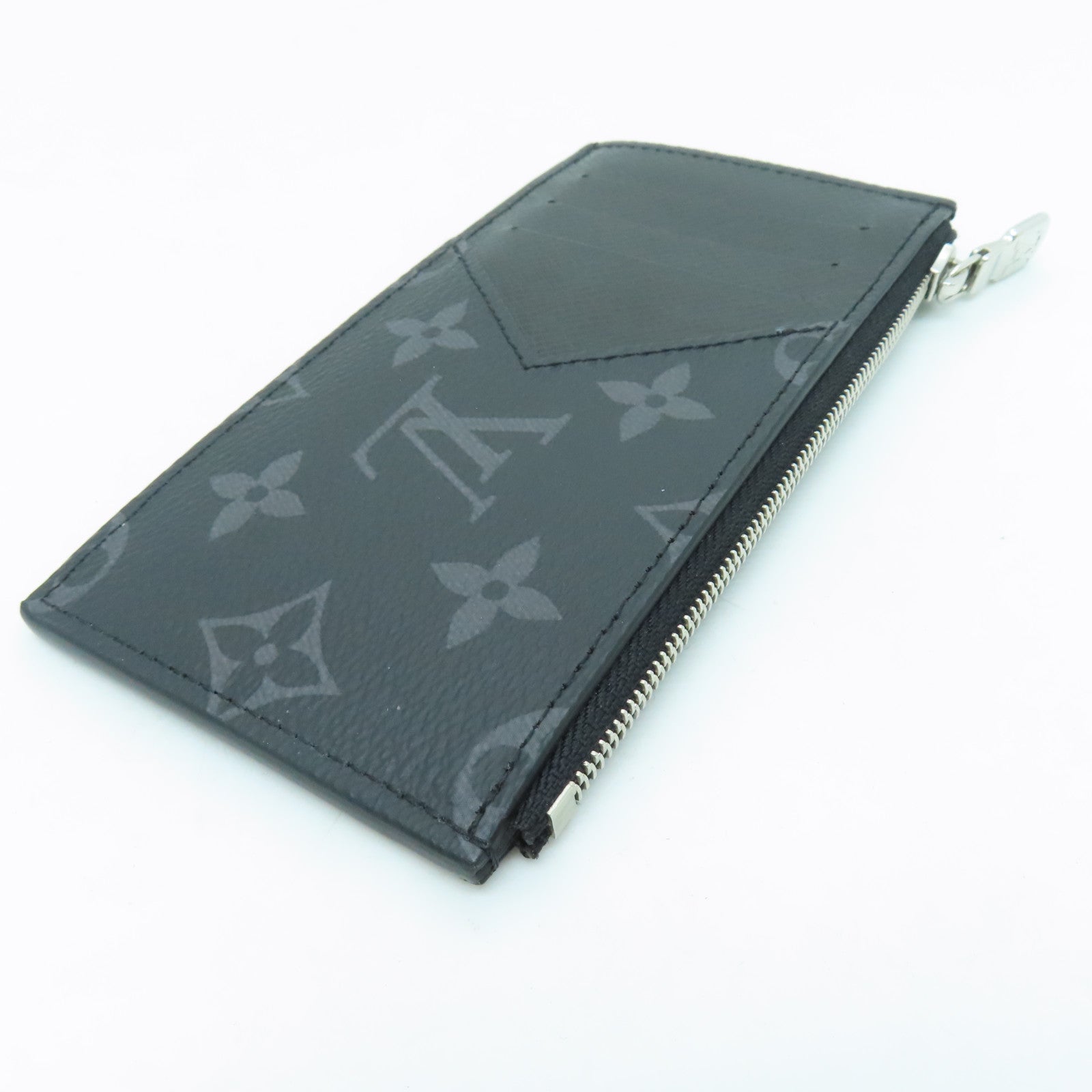 LOUIS VUITTON 【激減優惠】Monogram Card Case銀扣卡片套黑色