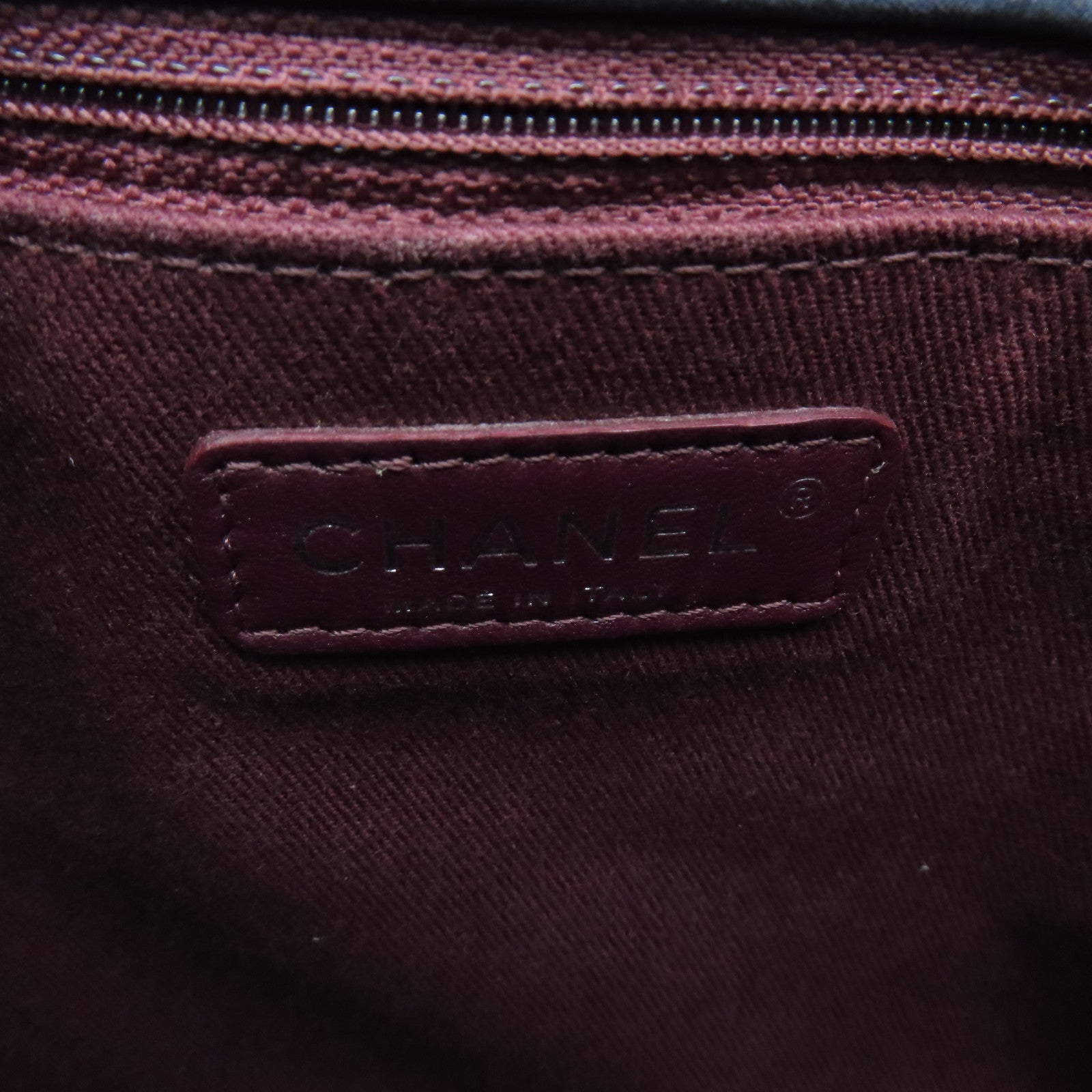 CHANEL 【激減優惠】牛皮皮革Chian Shoulder Bag銀扣鏈帶肩背袋深藍色