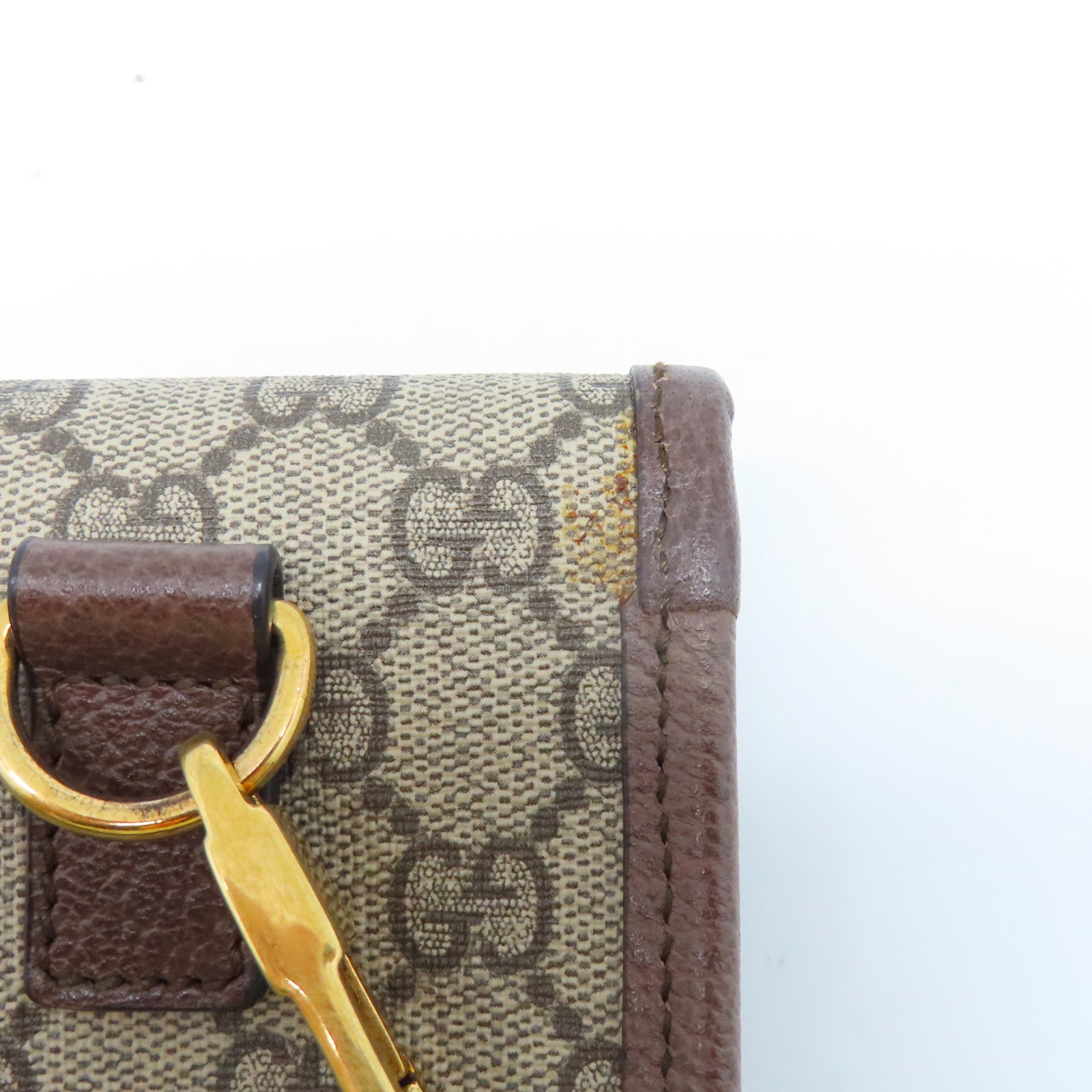 GUCCI 塗層帆布Neo Vintage GG Supreme Belt Bag金扣肩背袋啡色/彩色