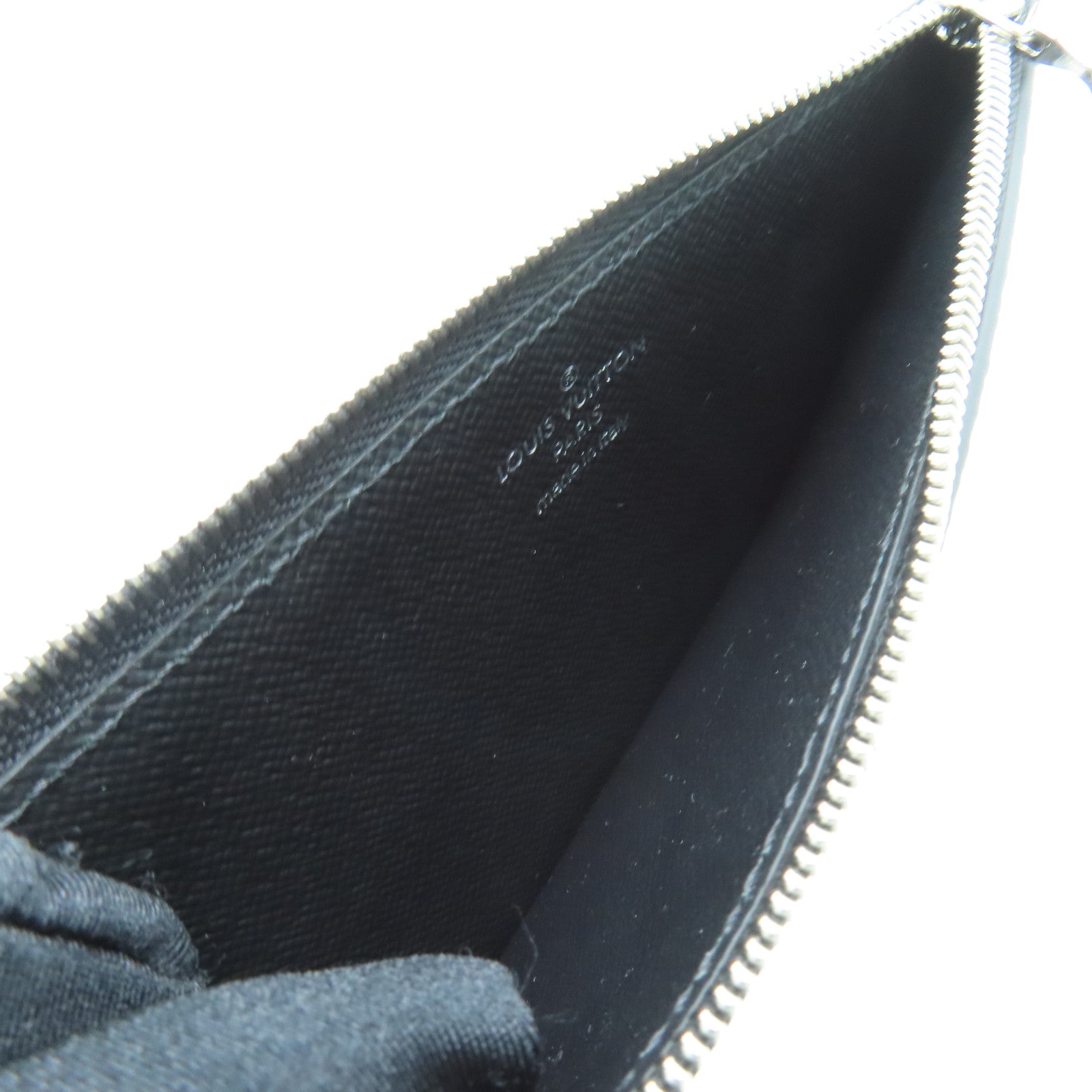 LOUIS VUITTON 【激減優惠】Monogram Card Case銀扣卡片套黑色