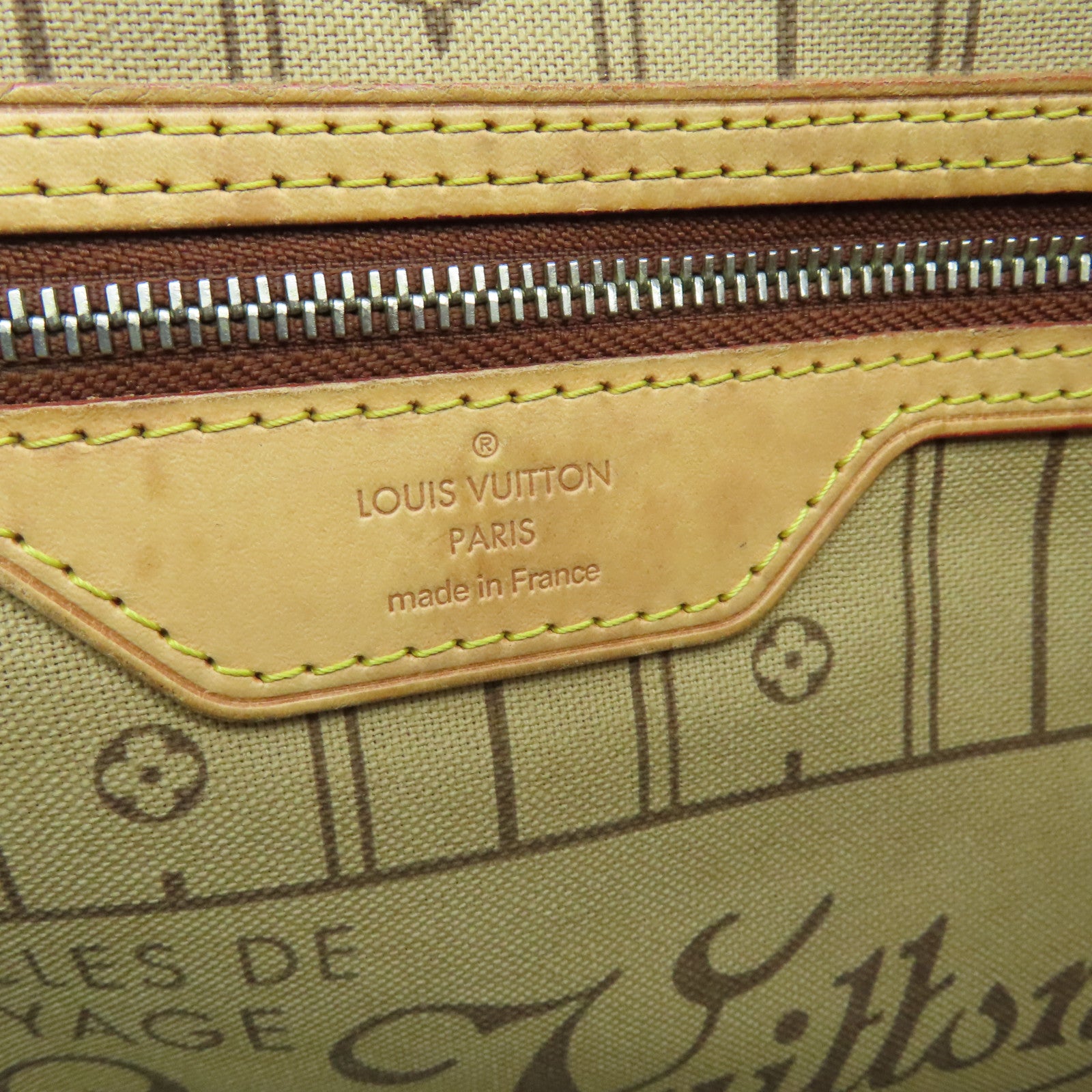LOUIS VUITTON Monogram Neverfull GM金扣手挽袋啡色