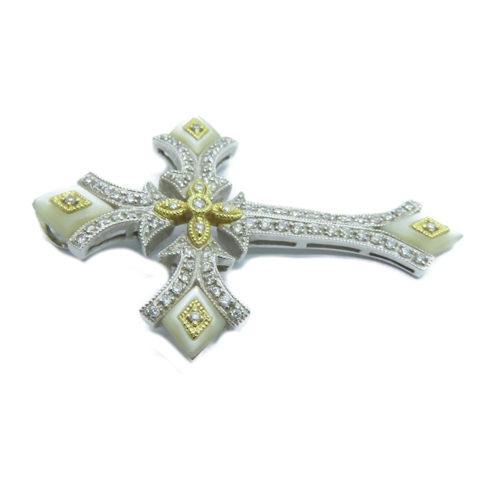 JEWELRY [Sharp Discount] 18K White Gold Pendant Top 0.38ct Diamond Pendant