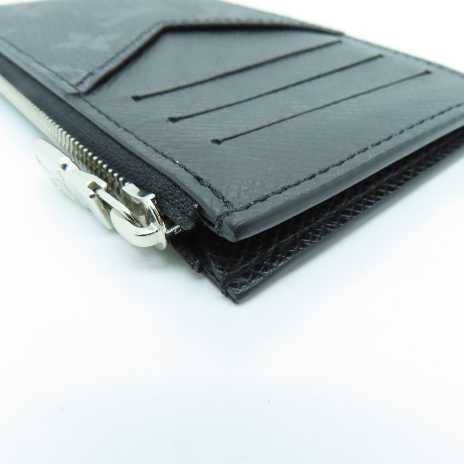 LOUIS VUITTON 【激減優惠】Monogram Card Case銀扣卡片套黑色