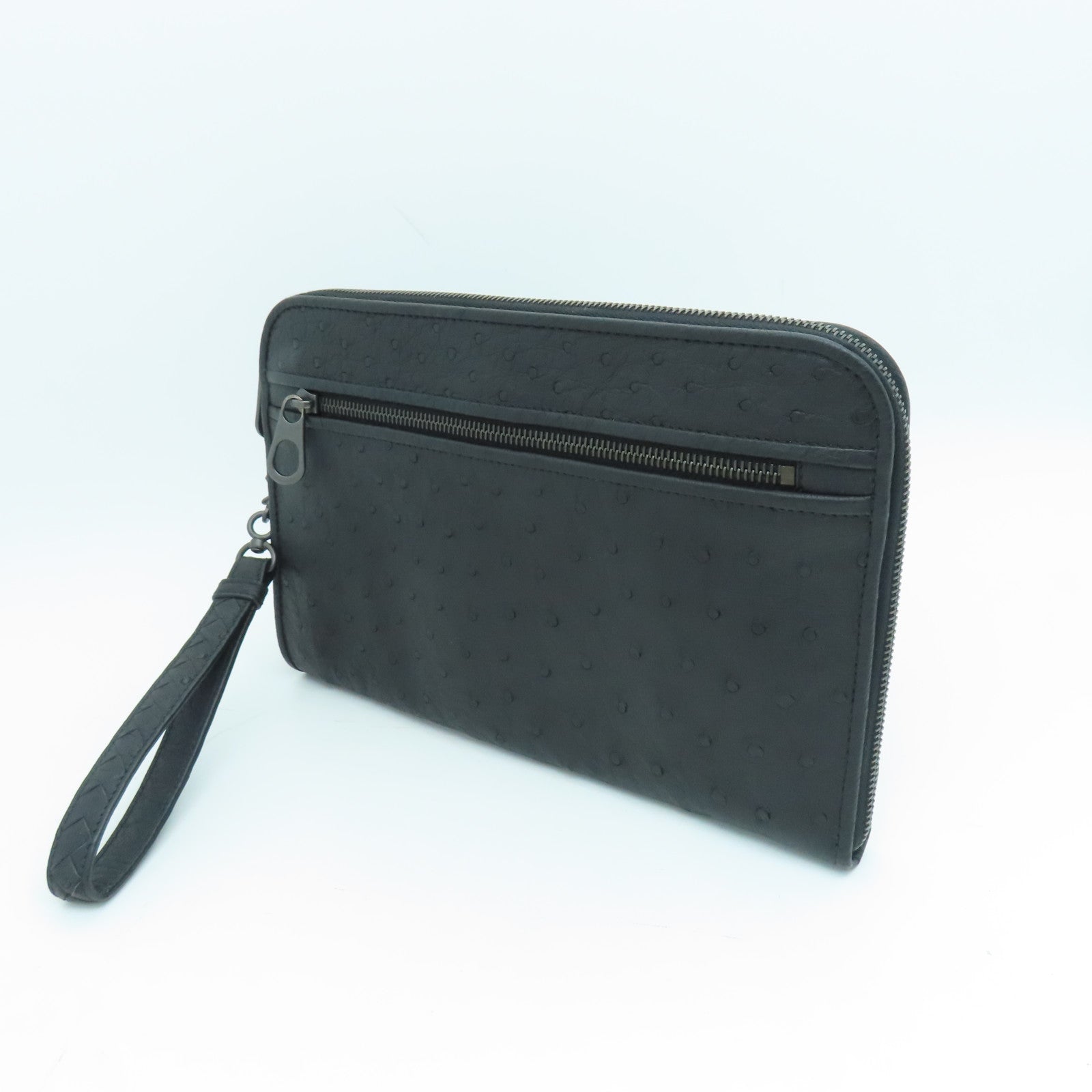 BOTTEGA VENETA 牛皮皮革Clutch Bag手拿包黑色