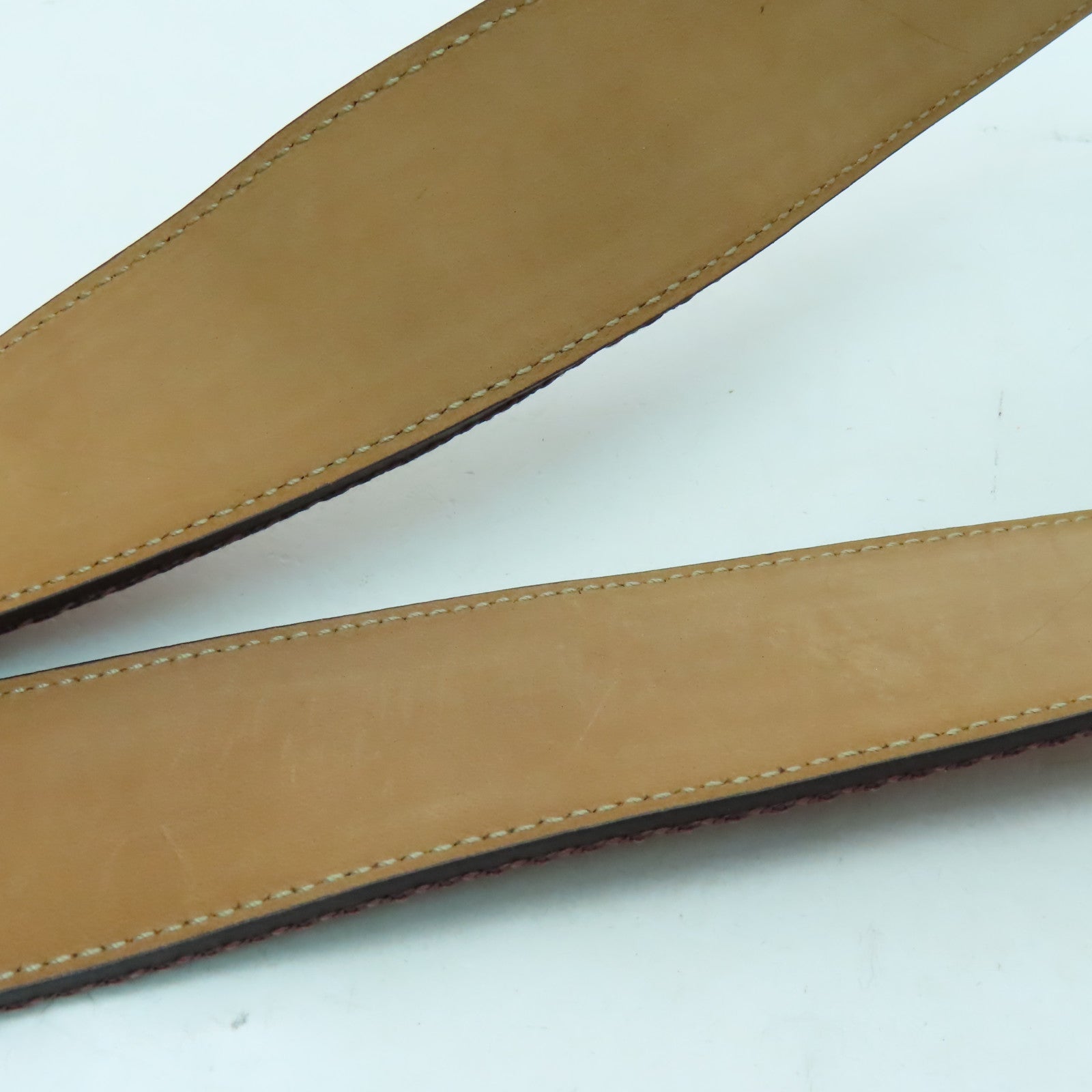 GUCCI 帆布Belt金扣皮帶紅色