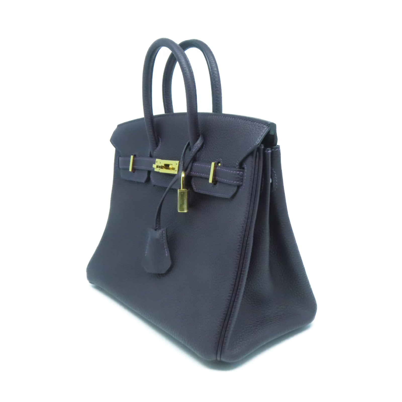 HERMES Togo皮革Birkin 25金扣手挽袋Raisin葡萄紫色