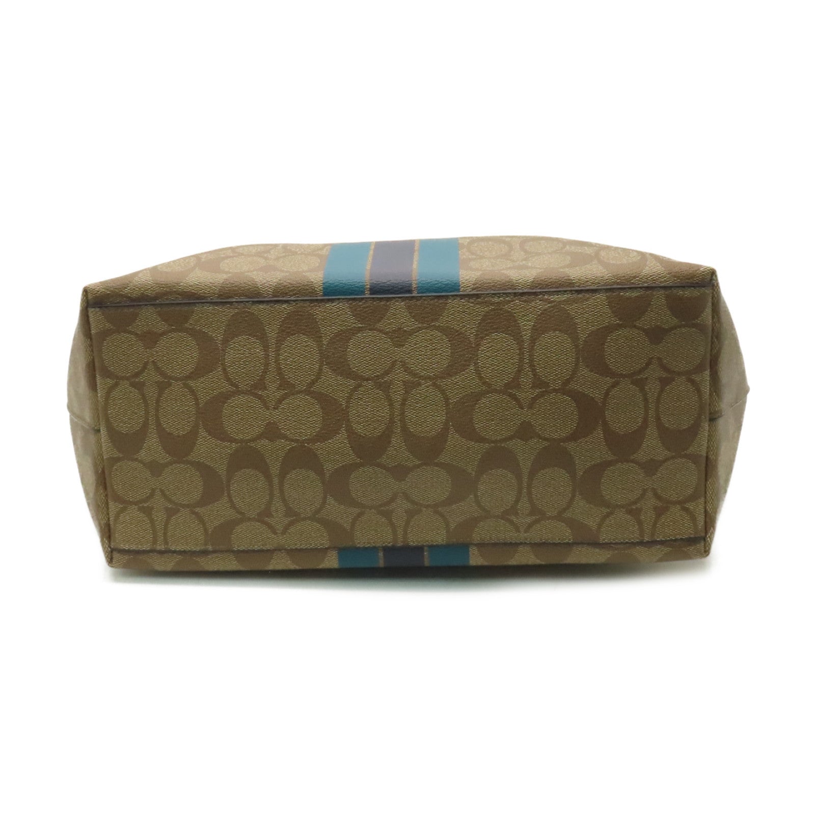 COACH 塗層帆布Tote Bag手挽袋啡色/藍色