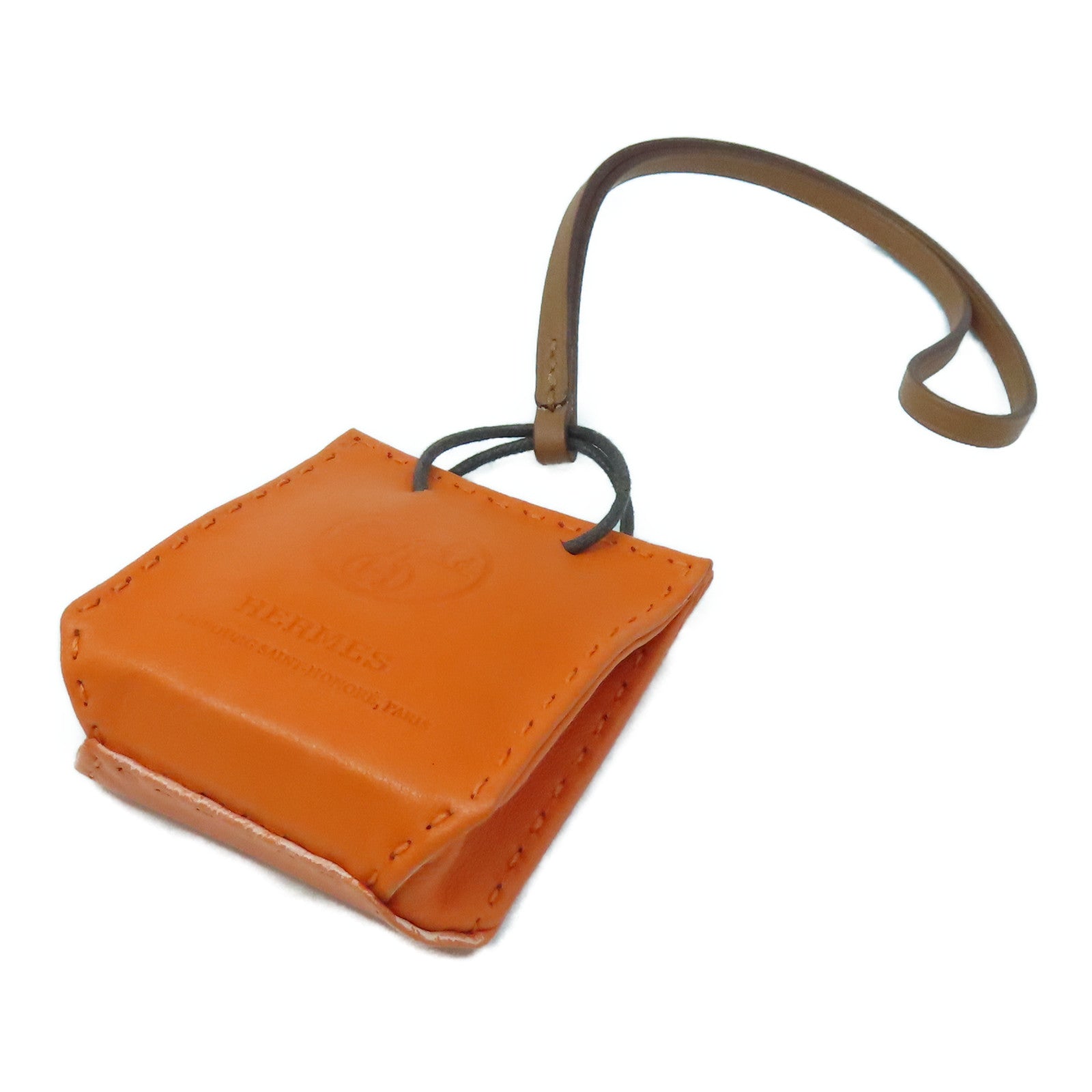 HERMES  Milo皮革/Swift皮革Orange Bag Charm掛飾橙色