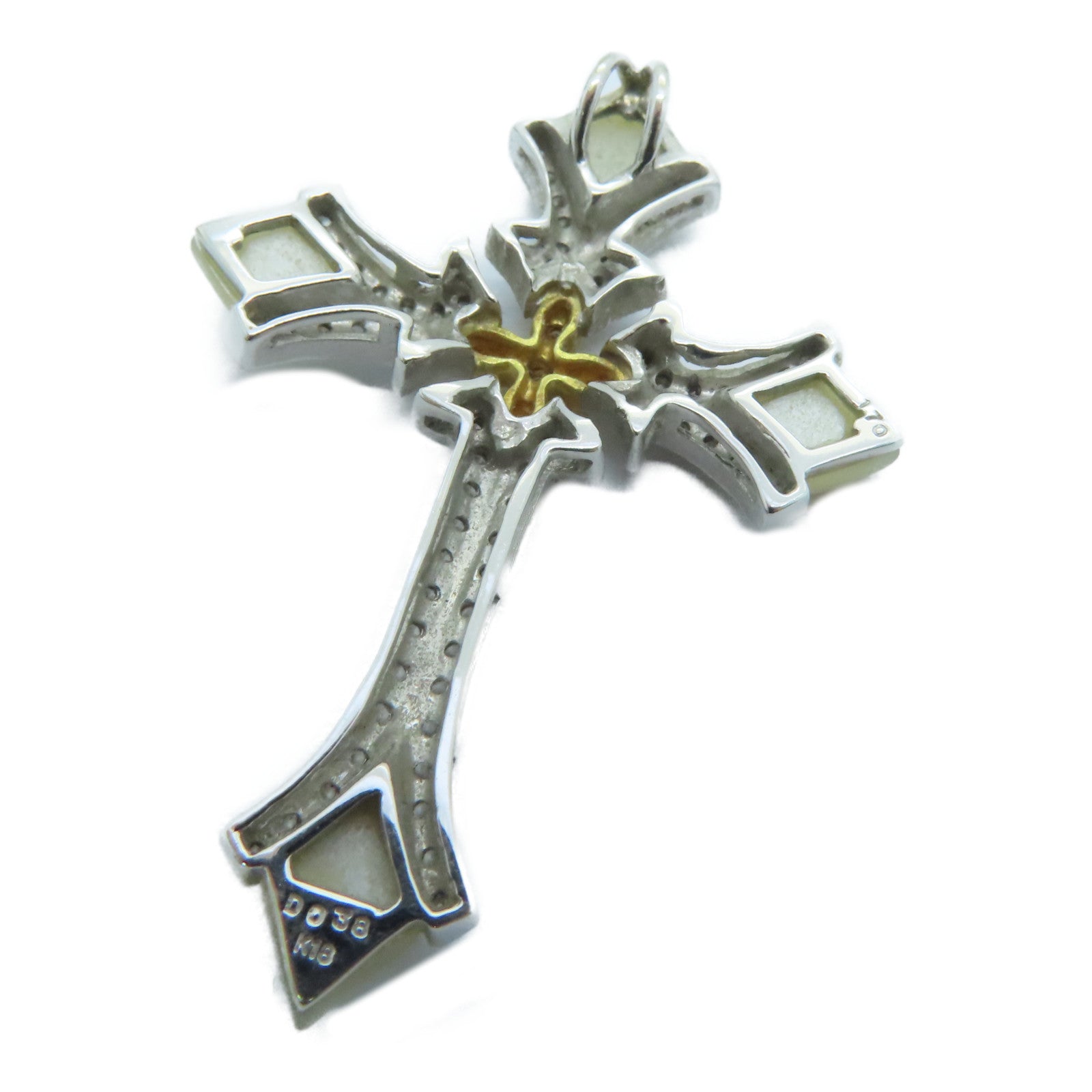 JEWELRY [Sharp Discount] 18K White Gold Pendant Top 0.38ct Diamond Pendant