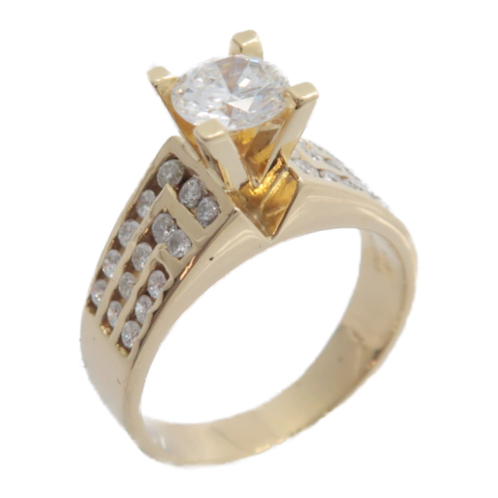JEWELRY 18K黃金Diamond Ring 0.63ct鑽石戒指US#5