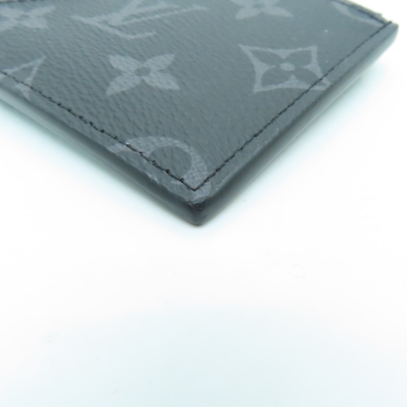 LOUIS VUITTON 【激減優惠】Monogram Card Case銀扣卡片套黑色