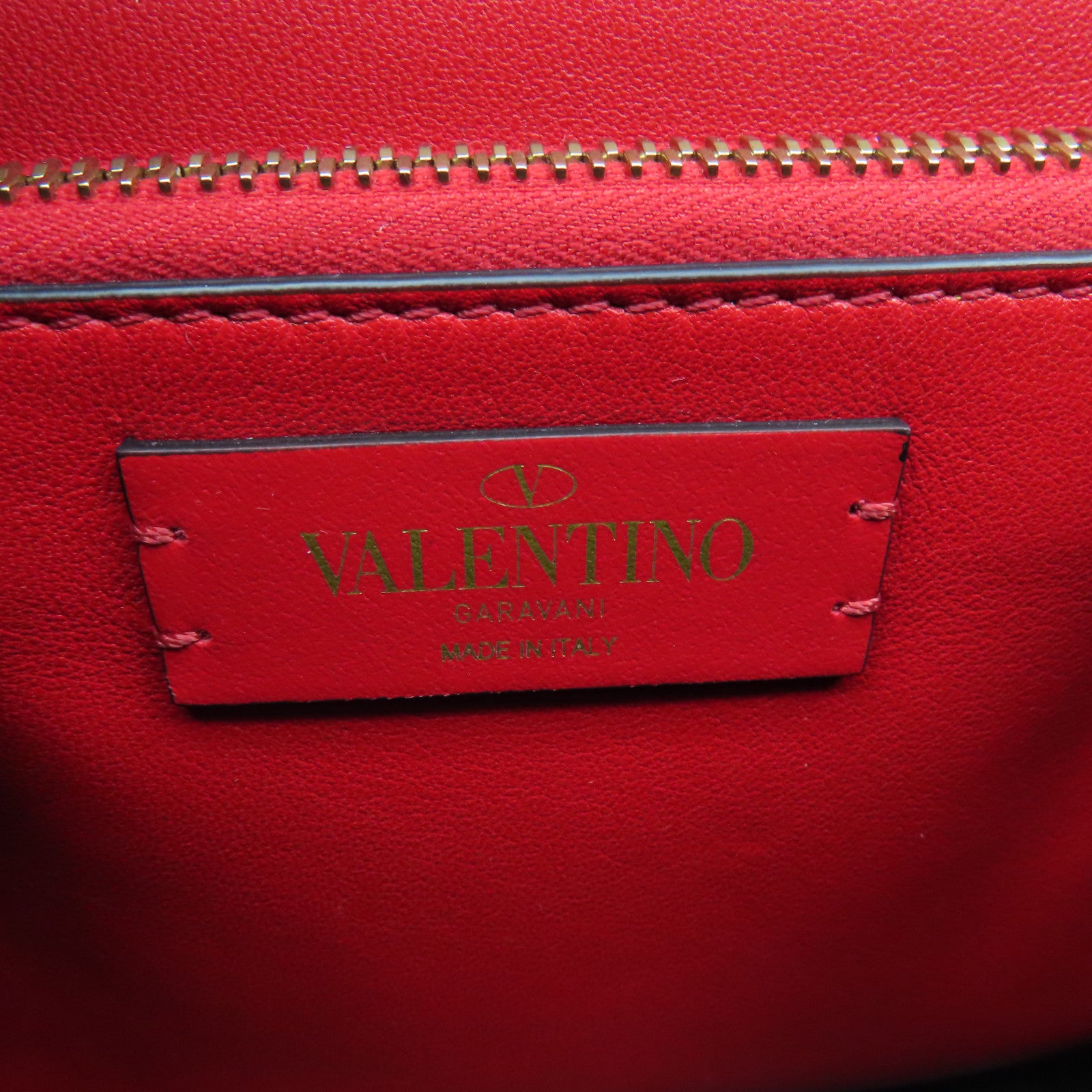 Valentino 【激減優惠】牛皮皮革Vsling Grainy Bag金扣手挽肩背兩用袋粉紅色