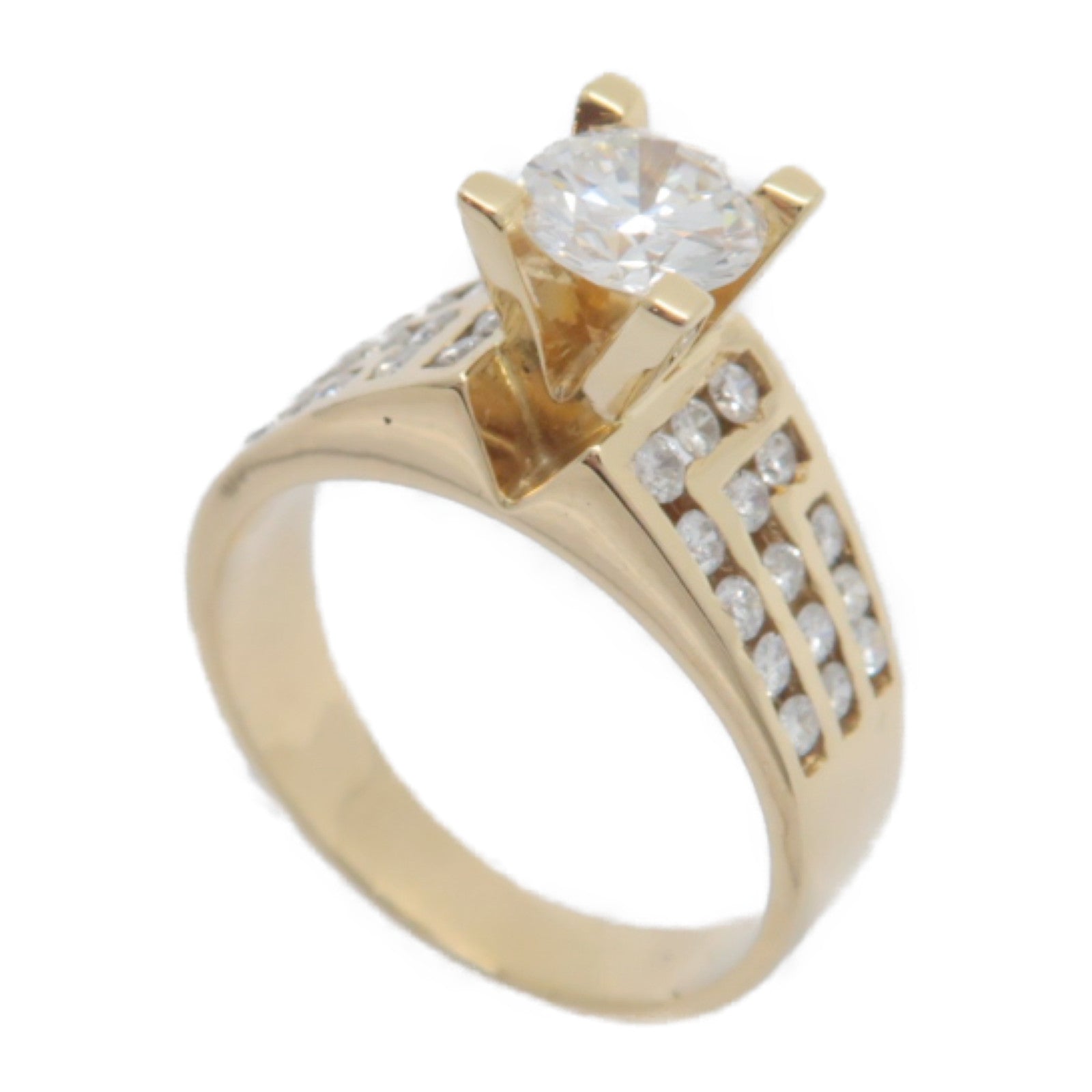 JEWELRY 18K黃金Diamond Ring 0.63ct鑽石戒指US#5