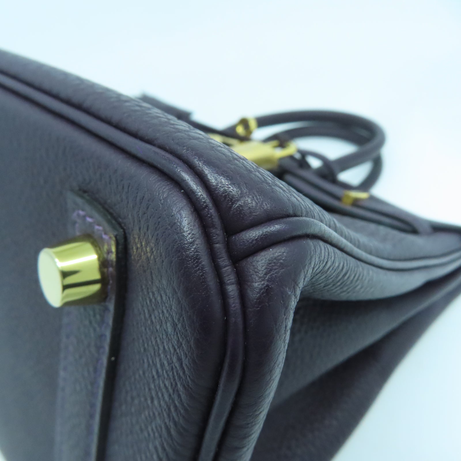HERMES Togo皮革Birkin 25金扣手挽袋Raisin葡萄紫色