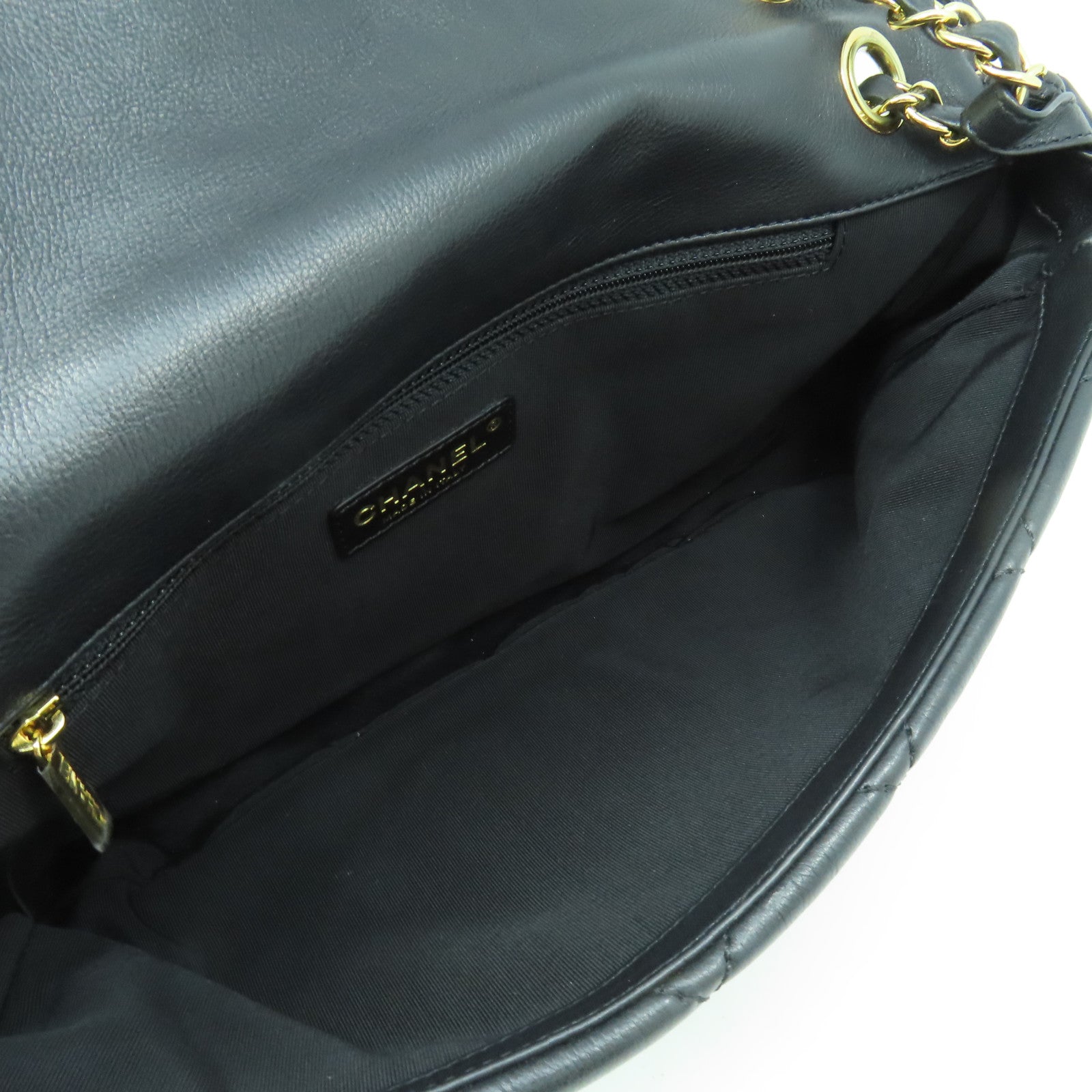 CHANEL 【激減優惠】菱格牛皮皮革Chain Shoulder Bag金扣鏈帶肩背袋黑色