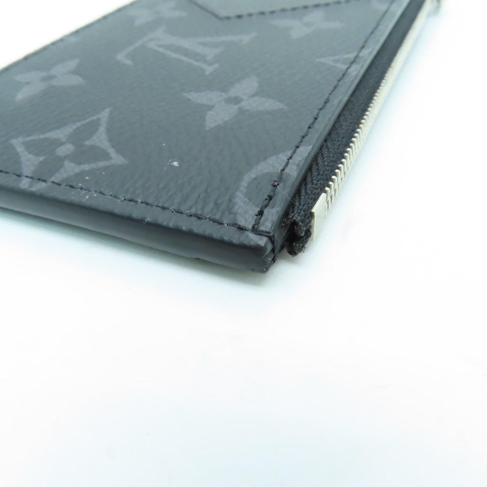 LOUIS VUITTON 【激減優惠】Monogram Card Case銀扣卡片套黑色