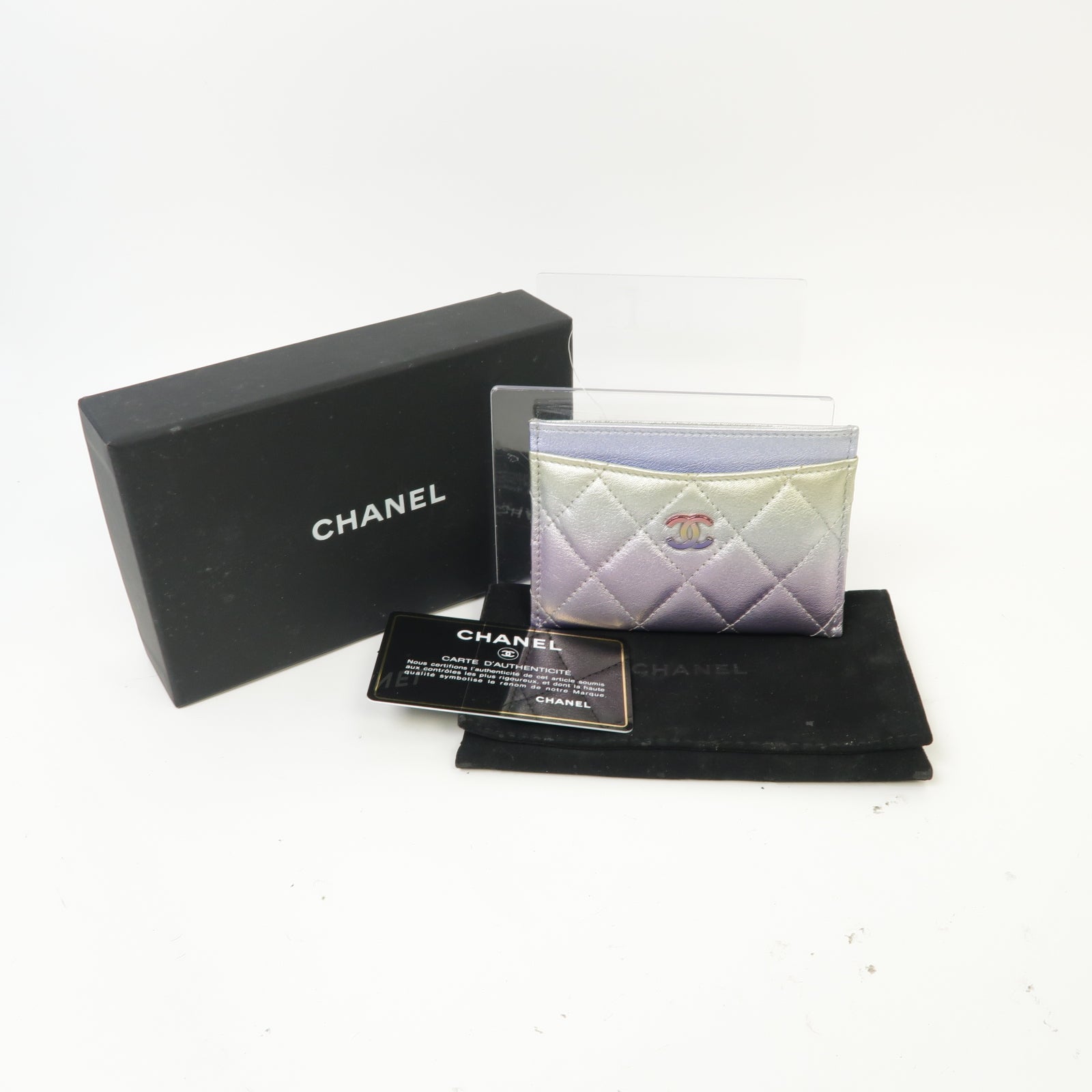 CHANEL 菱格牛皮皮革Card Case卡片套漸層色