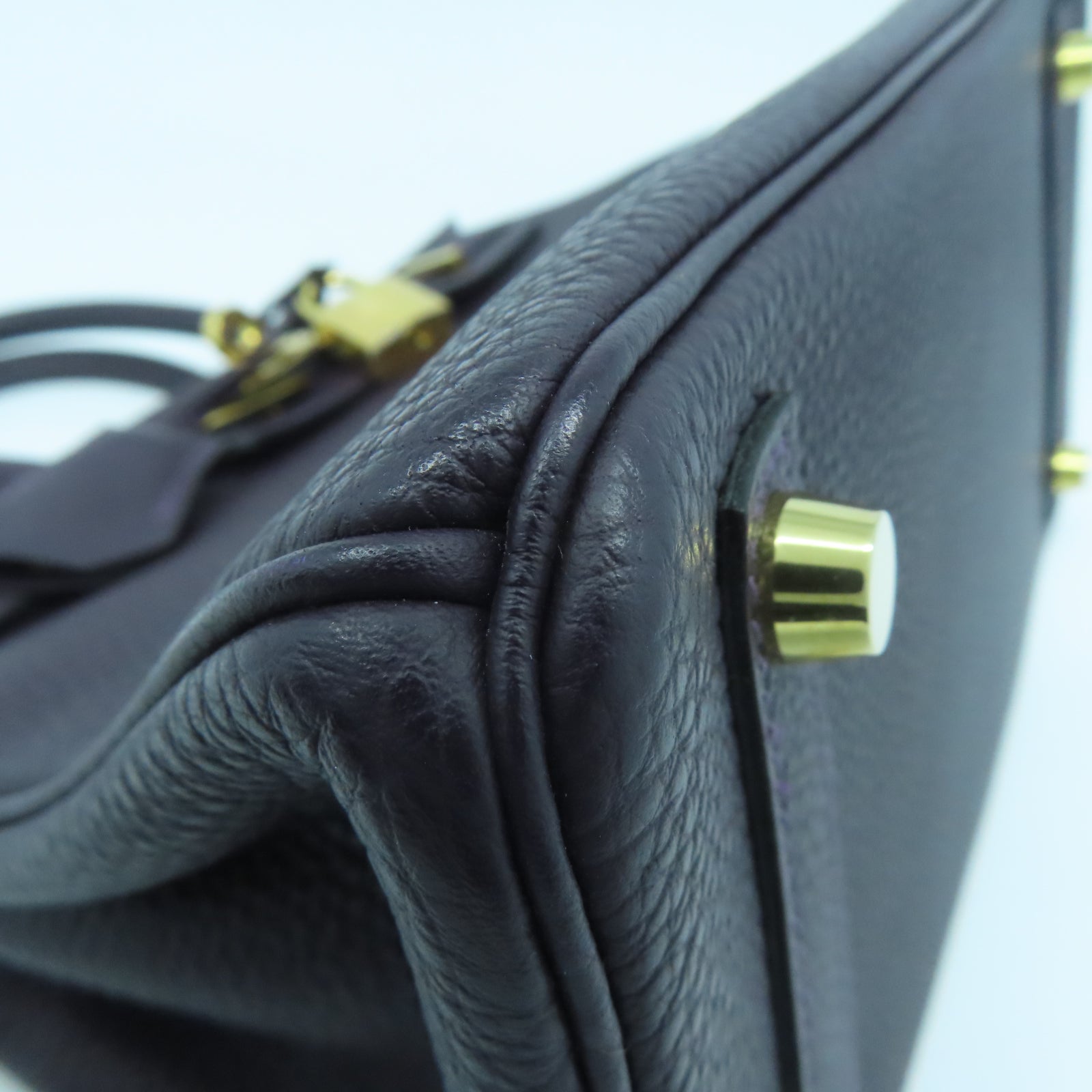 HERMES Togo皮革Birkin 25金扣手挽袋Raisin葡萄紫色