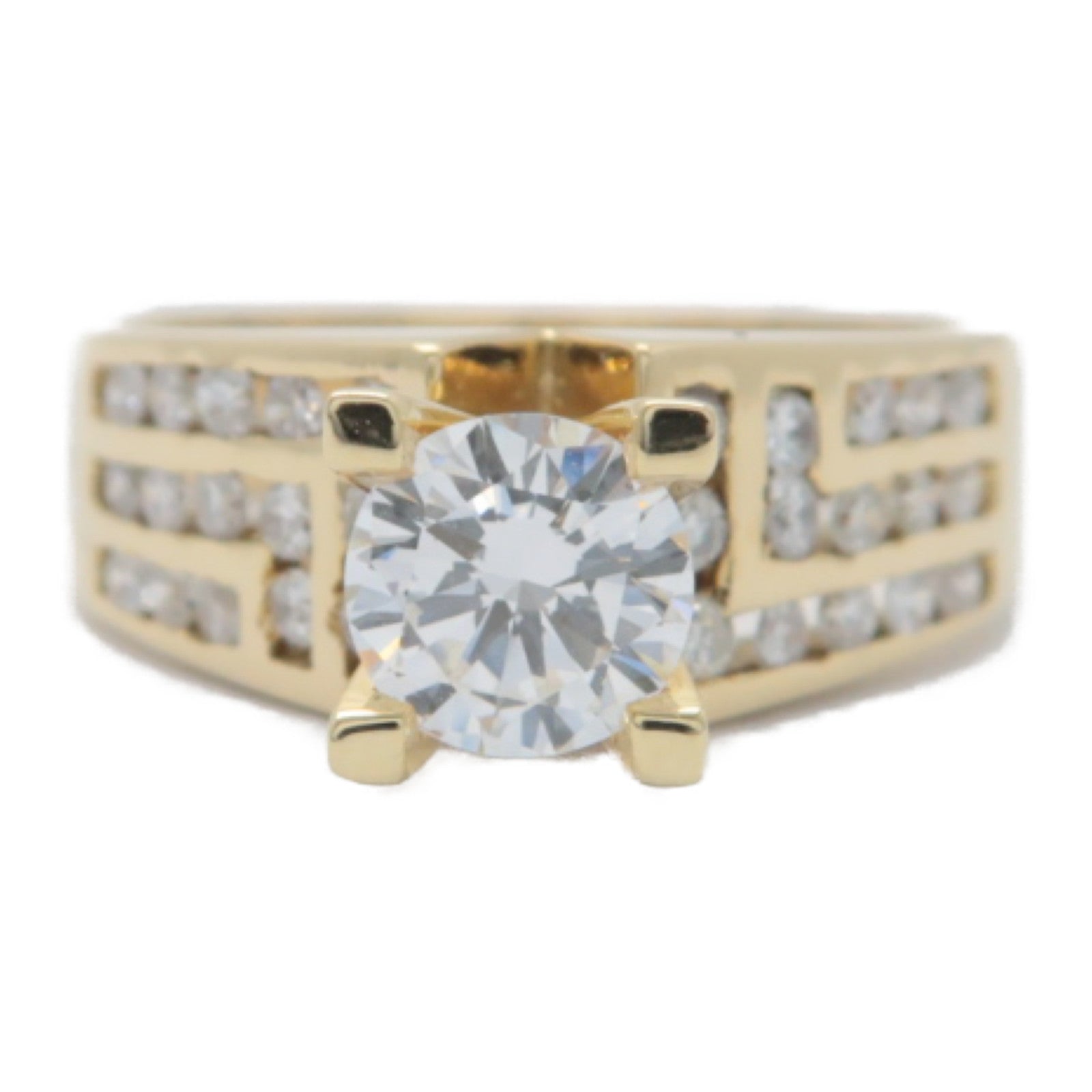 JEWELRY 18K黃金Diamond Ring 0.63ct鑽石戒指US#5