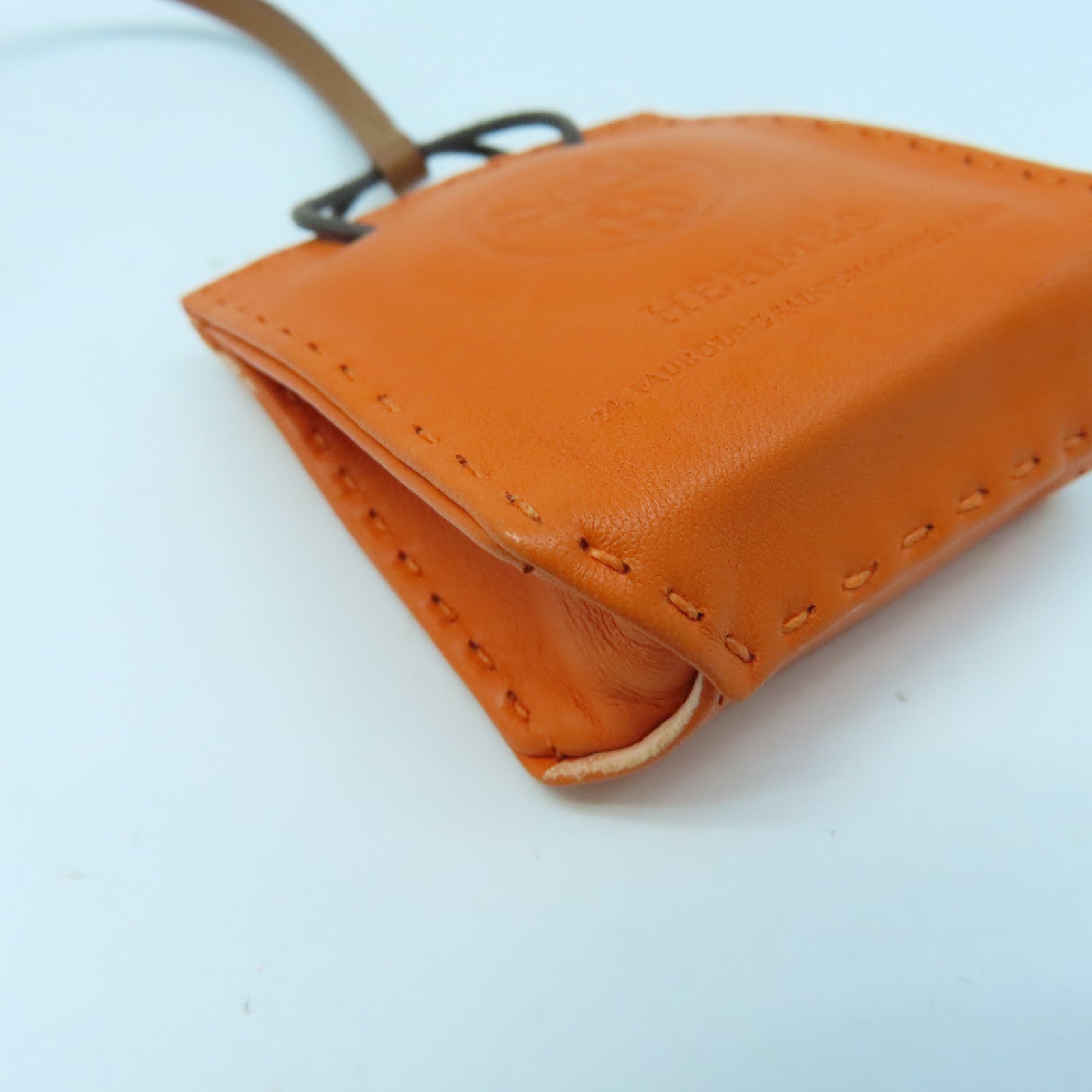 HERMES  Milo皮革/Swift皮革Orange Bag Charm掛飾橙色