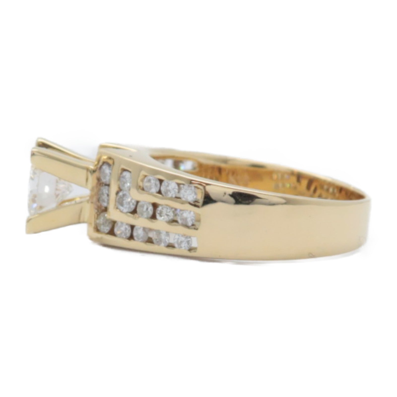 JEWELRY 18K黃金Diamond Ring 0.63ct鑽石戒指US#5