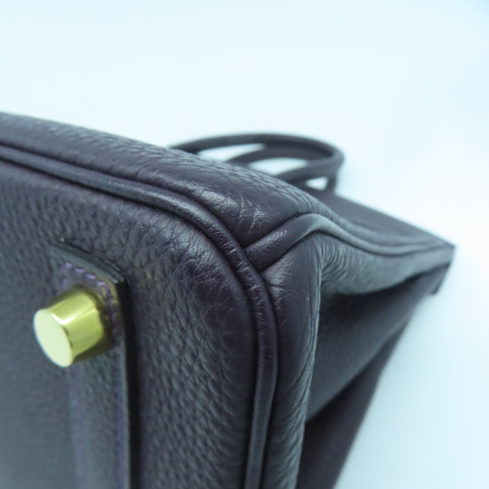 HERMES Togo皮革Birkin 25金扣手挽袋Raisin葡萄紫色
