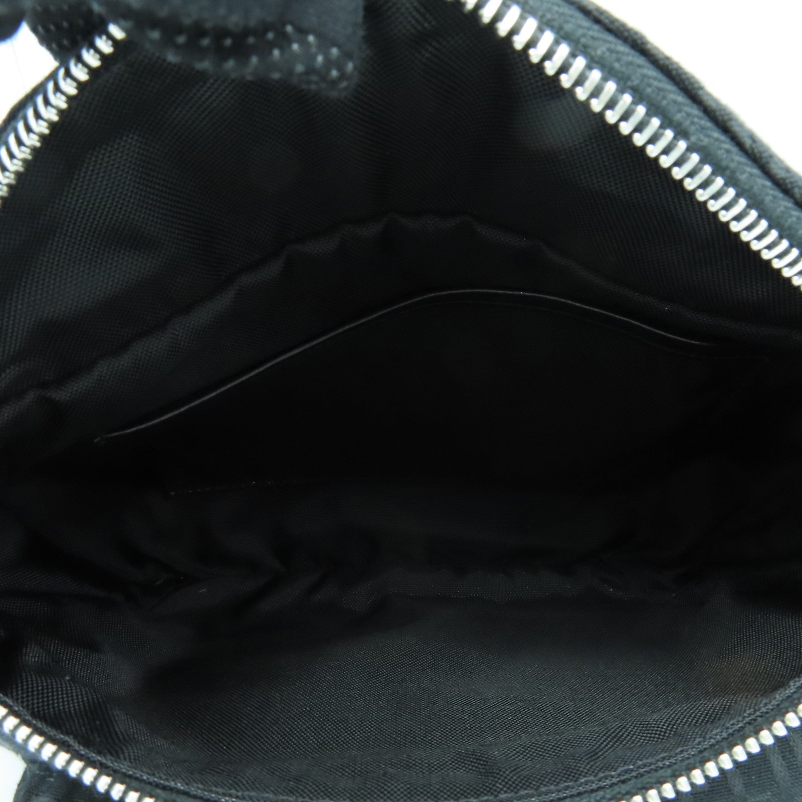 CELINE 帆布Logo Trekking Belt Bag银扣腰包黑色