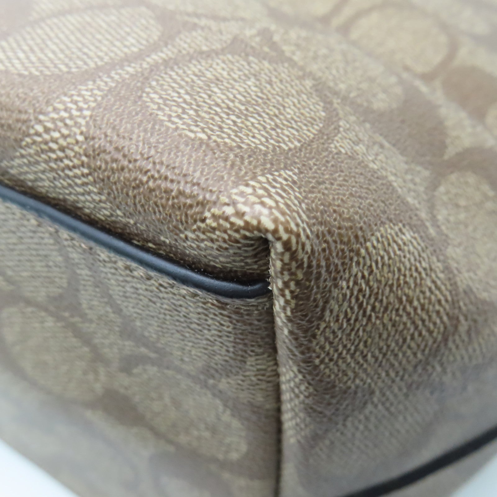 COACH 塗層帆布Tote Bag手挽袋啡色/藍色