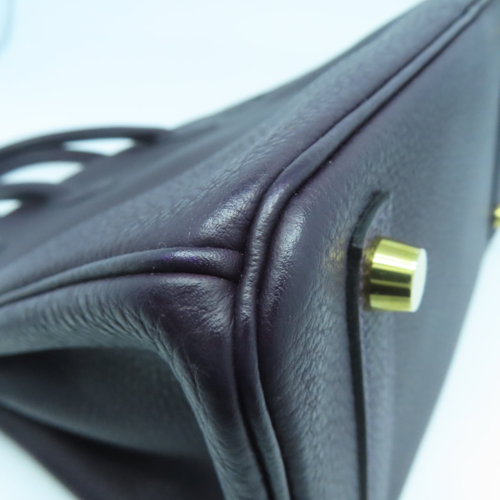 HERMES Togo皮革Birkin 25金扣手挽袋Raisin葡萄紫色