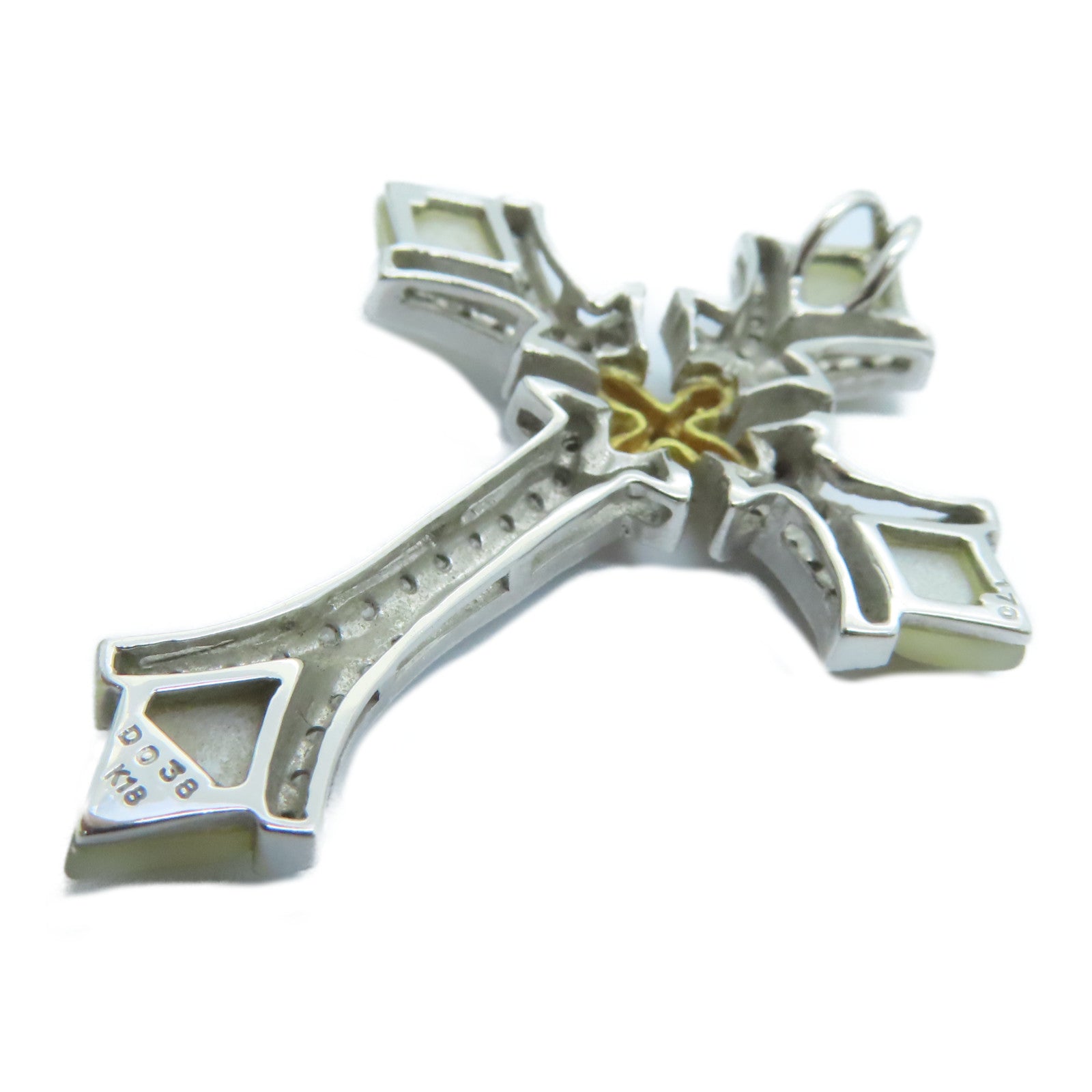 JEWELRY [Sharp Discount] 18K White Gold Pendant Top 0.38ct Diamond Pendant