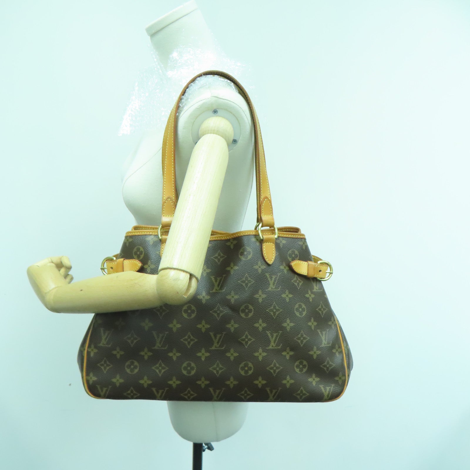 LOUIS VUITTON Monogram Batignolles Horizontal金扣肩背袋啡色