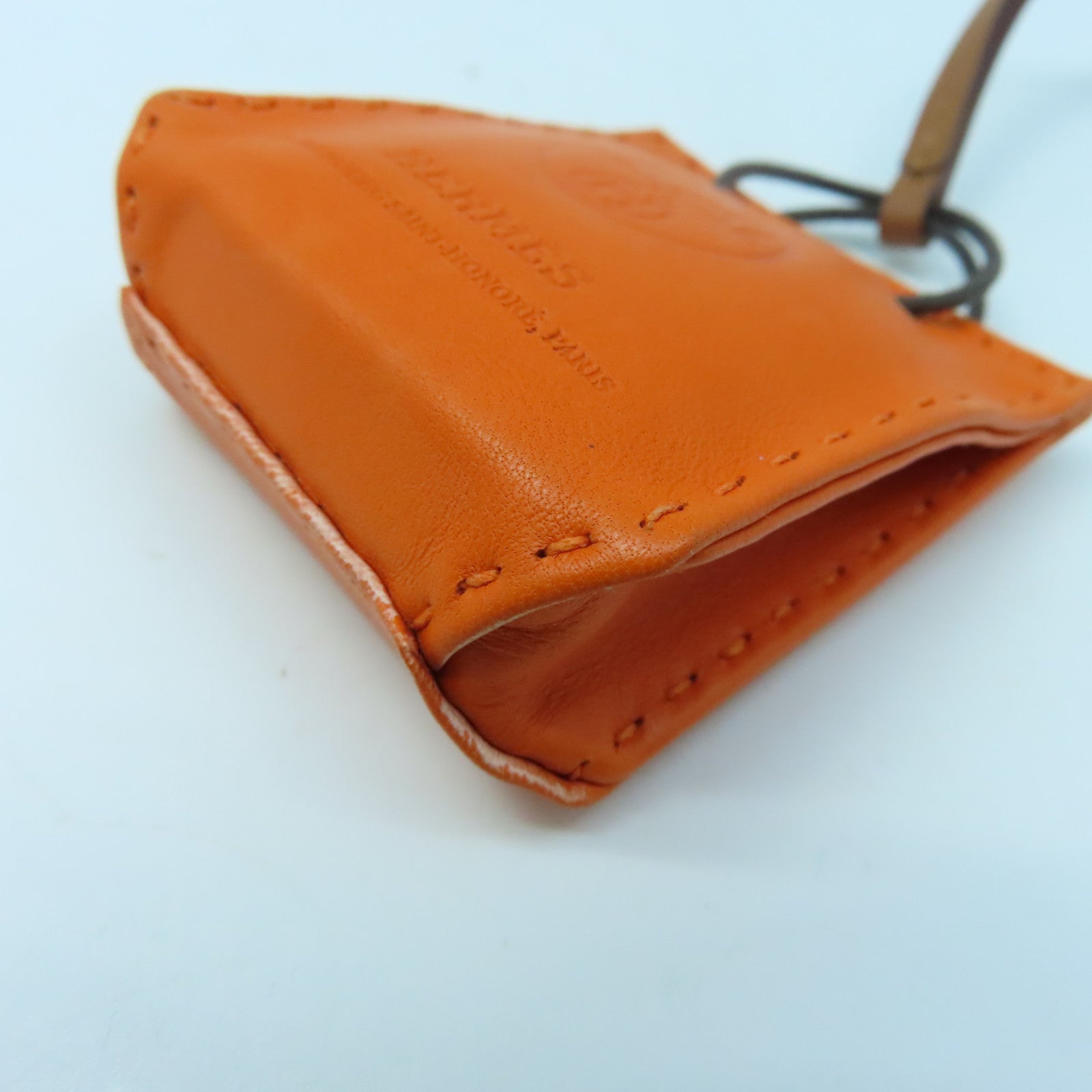HERMES  Milo皮革/Swift皮革Orange Bag Charm掛飾橙色