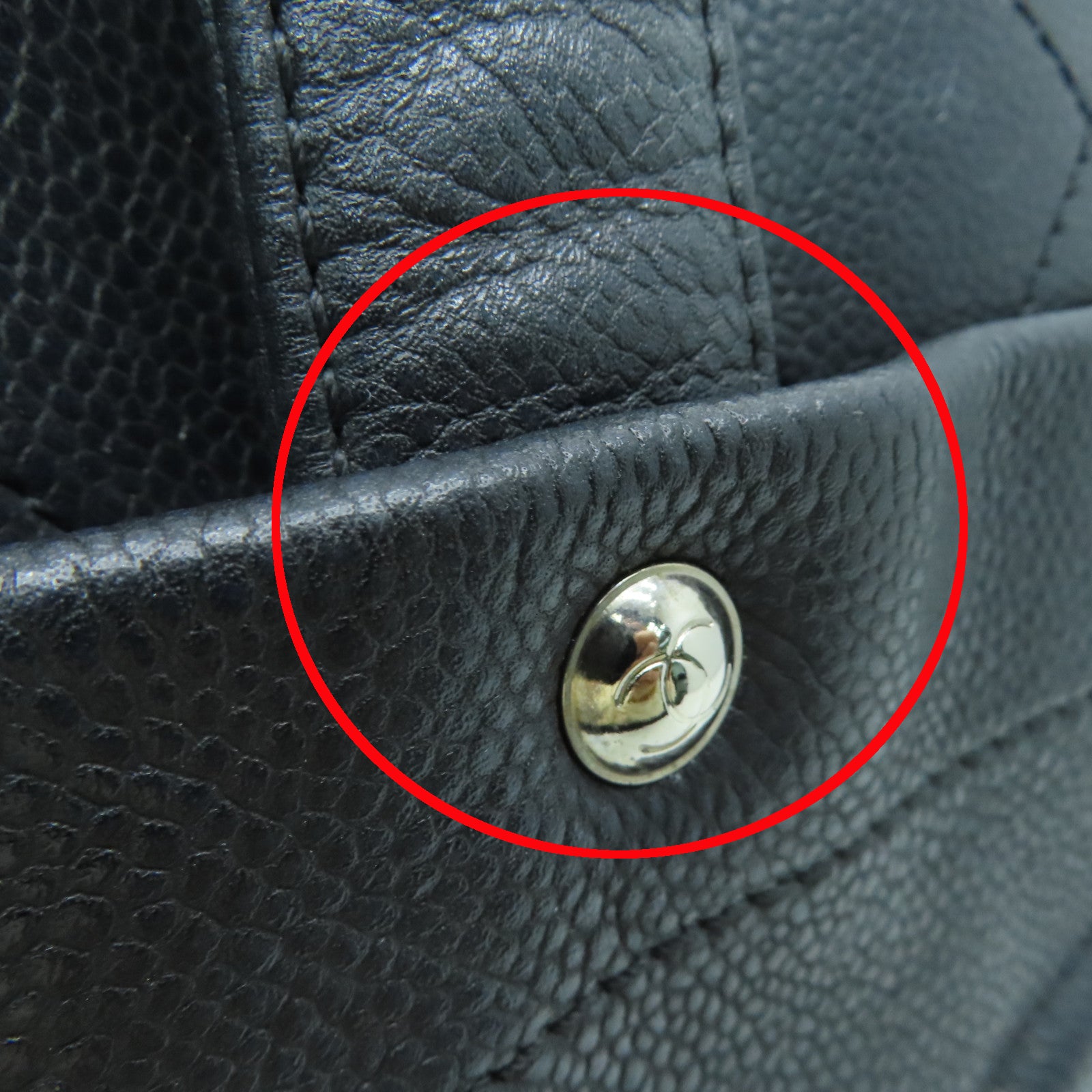 CHANEL 菱格牛皮皮革Shoulder Bag银扣肩背袋黑色