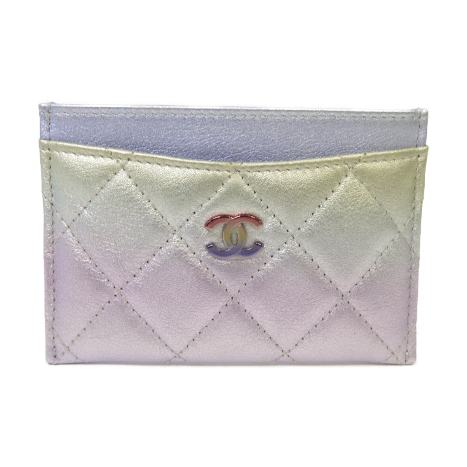 CHANEL 菱格牛皮皮革Card Case卡片套漸層色