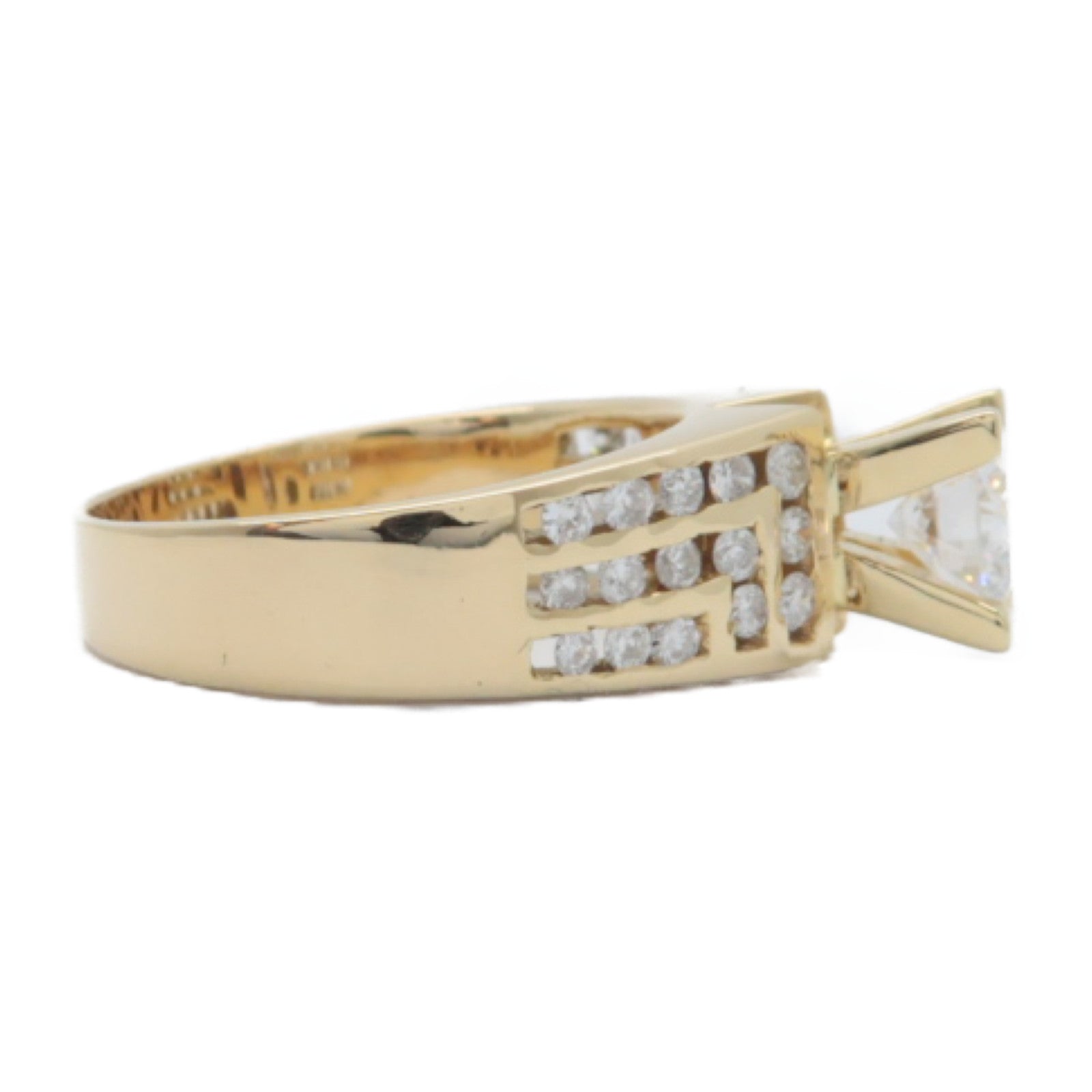 JEWELRY 18K黃金Diamond Ring 0.63ct鑽石戒指US#5