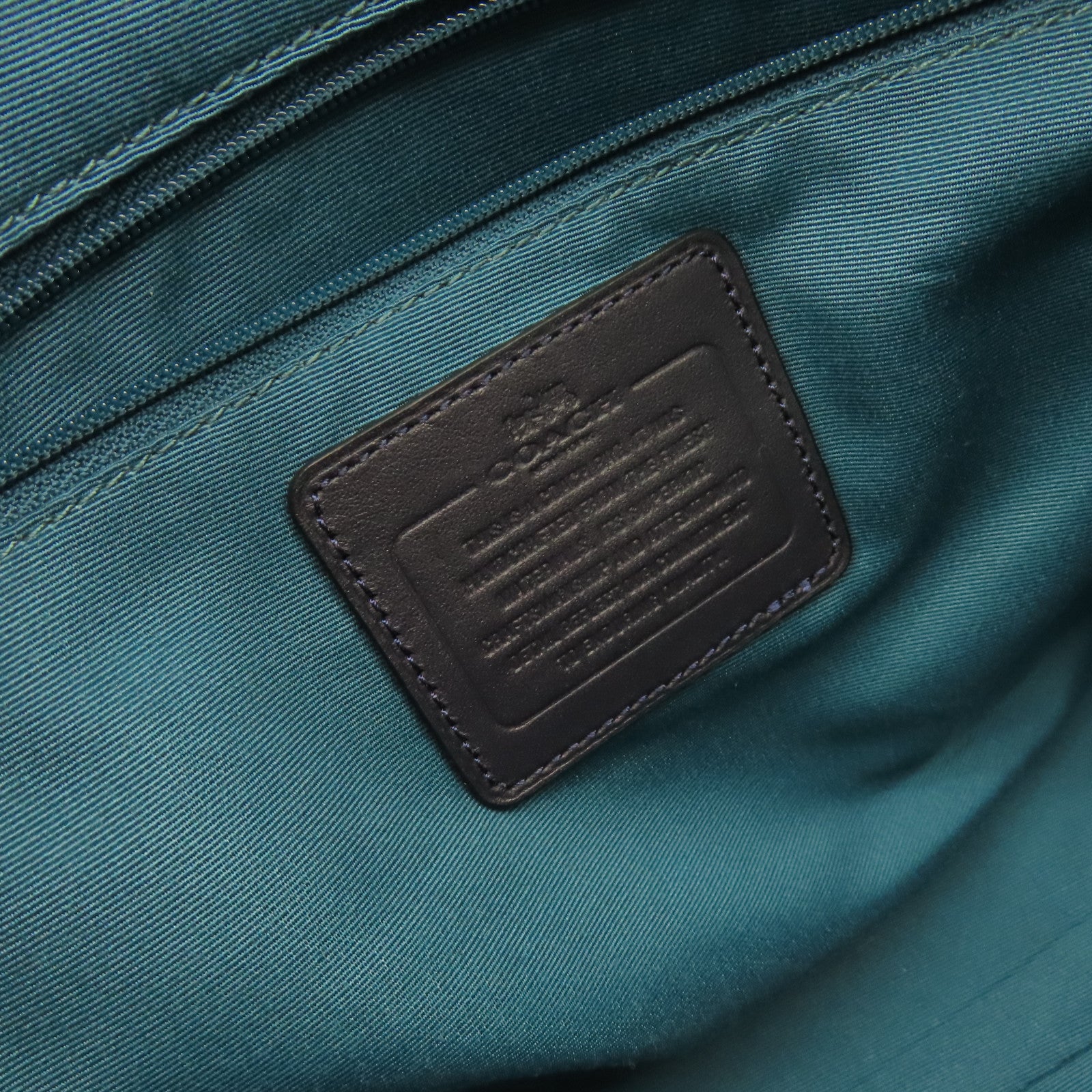 COACH 塗層帆布Tote Bag手挽袋啡色/藍色