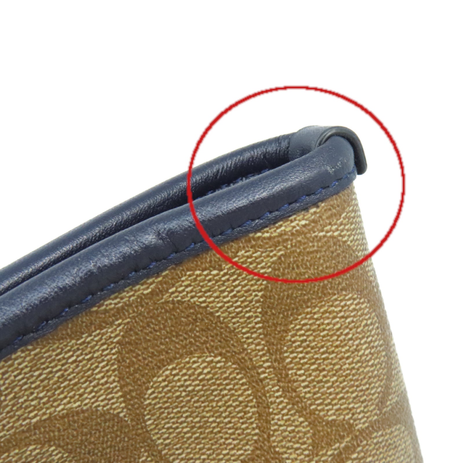 COACH 塗層帆布Tote Bag手挽袋啡色/藍色