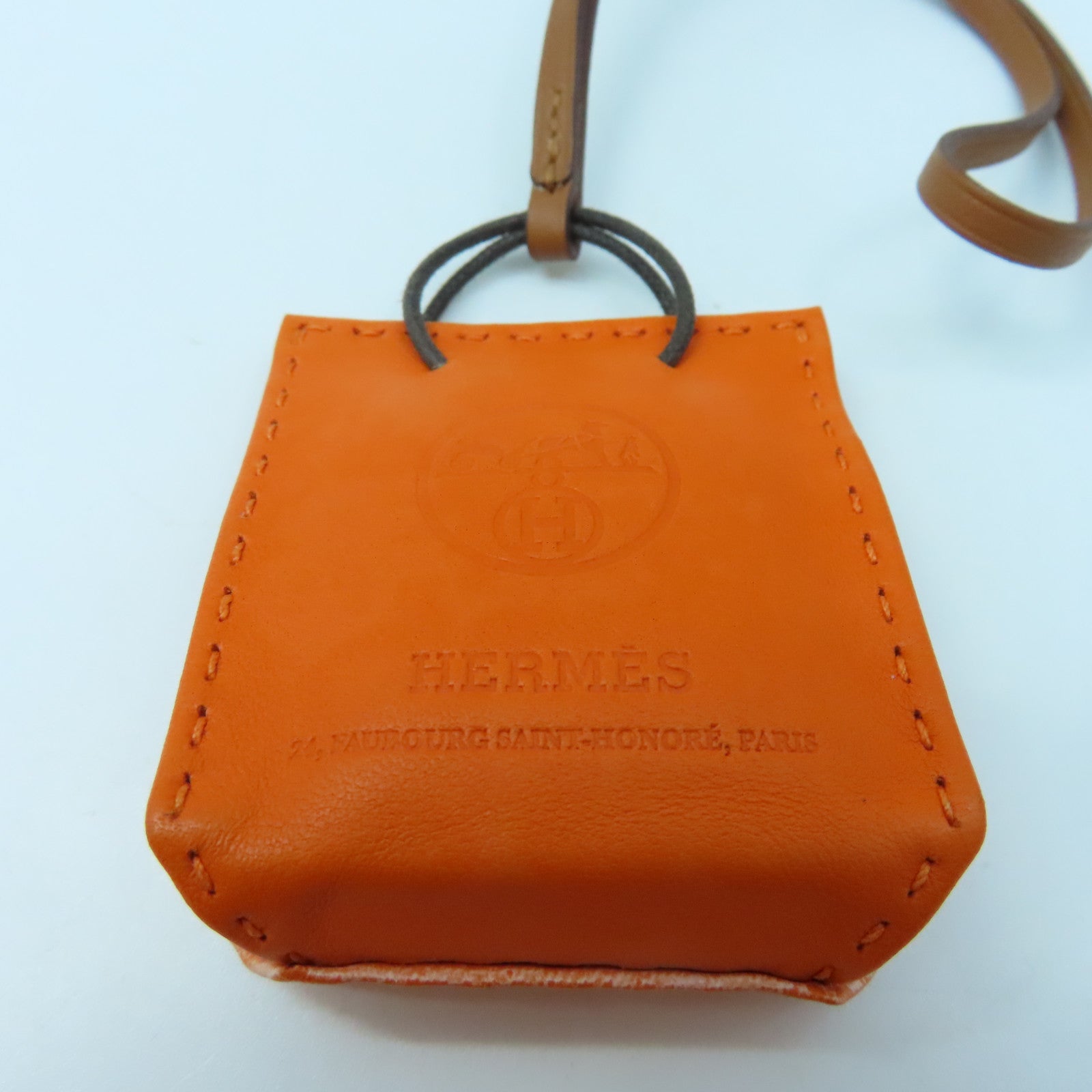 HERMES  Milo皮革/Swift皮革Orange Bag Charm掛飾橙色
