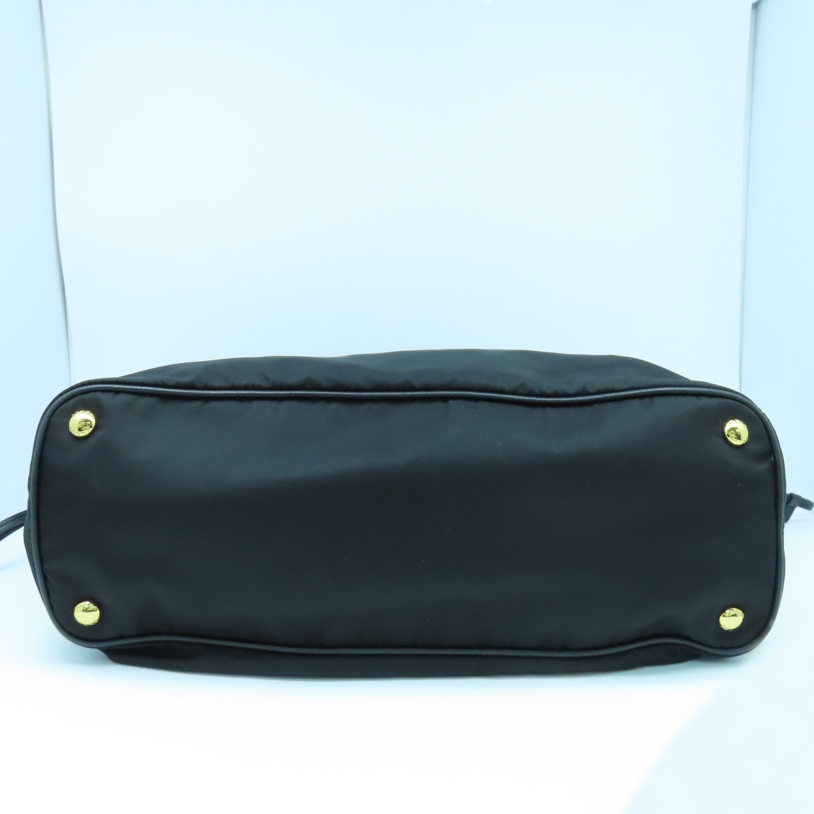 PRADA 尼龍Tote Bag金扣手挽袋黑色