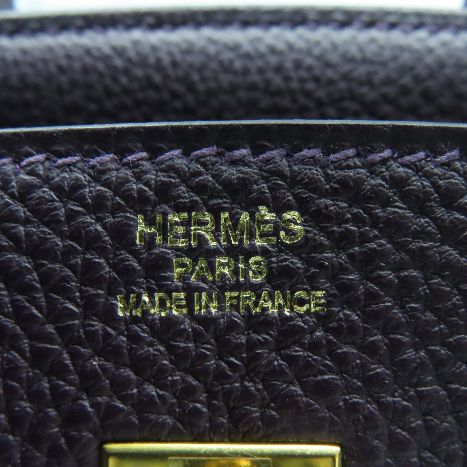 HERMES Togo皮革Birkin 25金扣手挽袋Raisin葡萄紫色