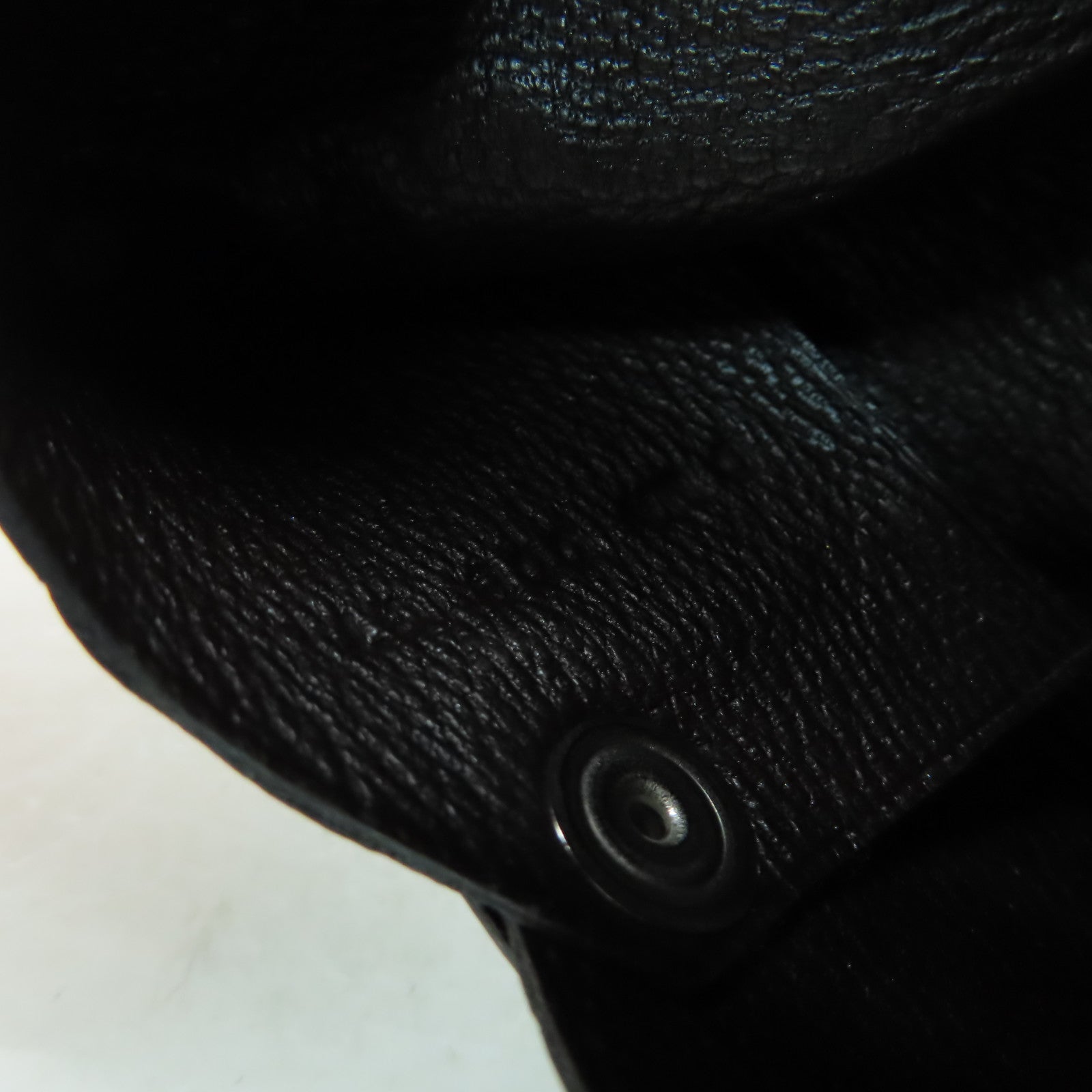 HERMES 鱷魚皮革Calvi銀扣卡片套啡色