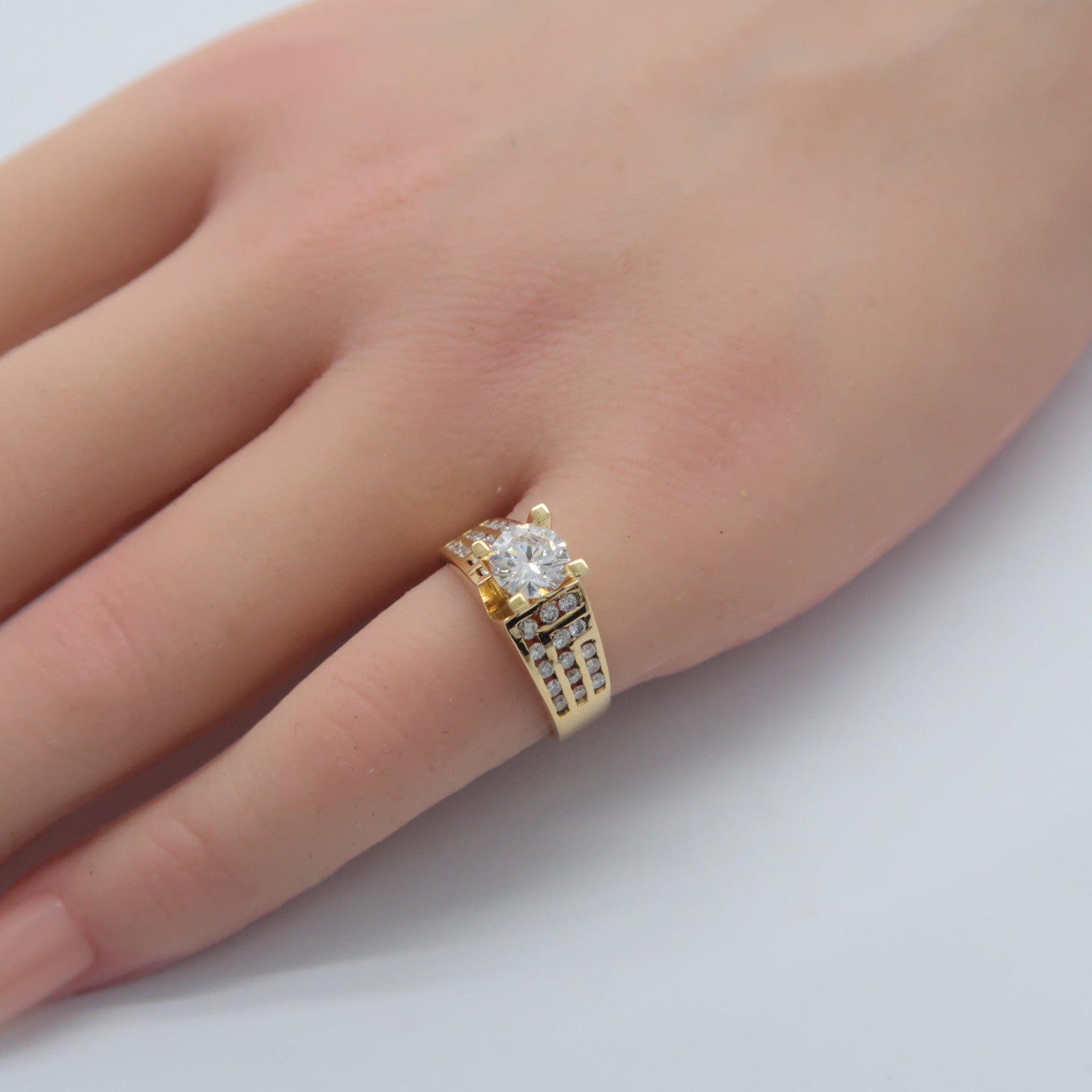 JEWELRY 18K黃金Diamond Ring 0.63ct鑽石戒指US#5