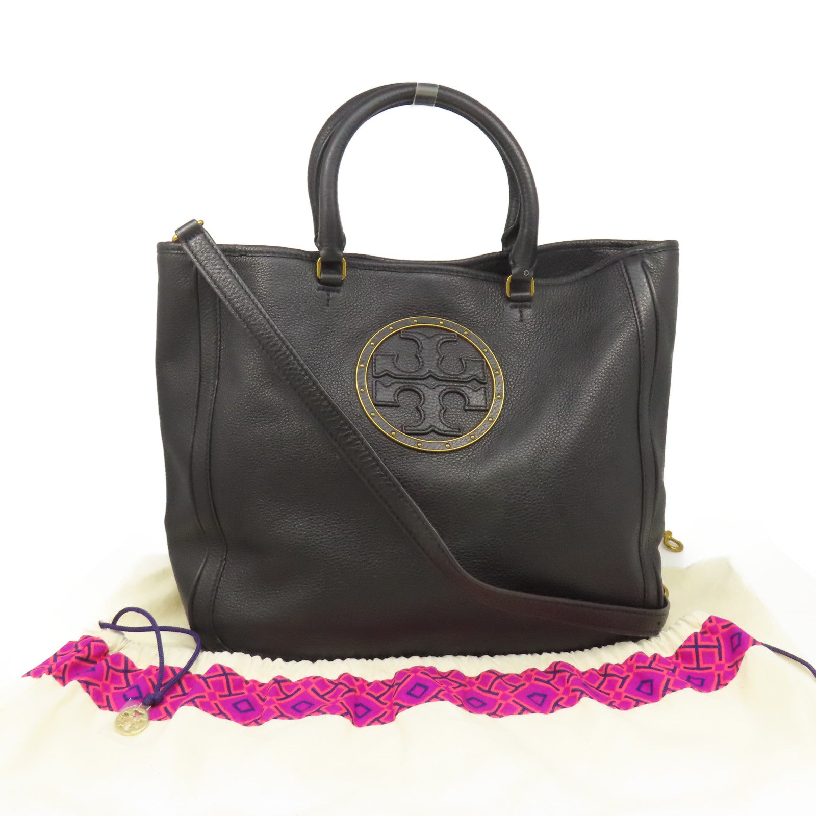 Tory Burch 牛皮皮革2Way Shoulder Bag手挽肩背兩用袋黑色