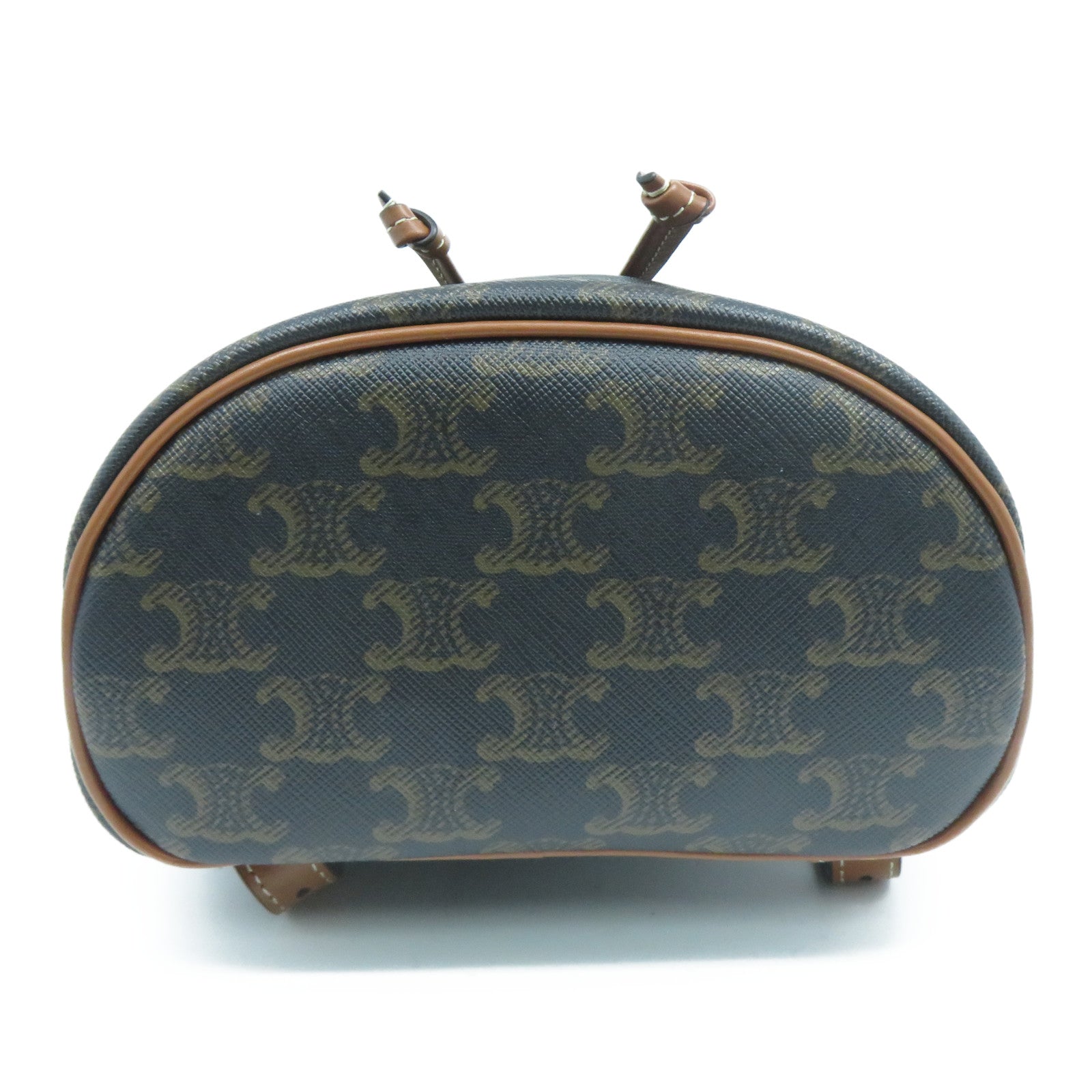 CELINE 塗層帆布Triomphe Mini Backpack金扣背包啡色