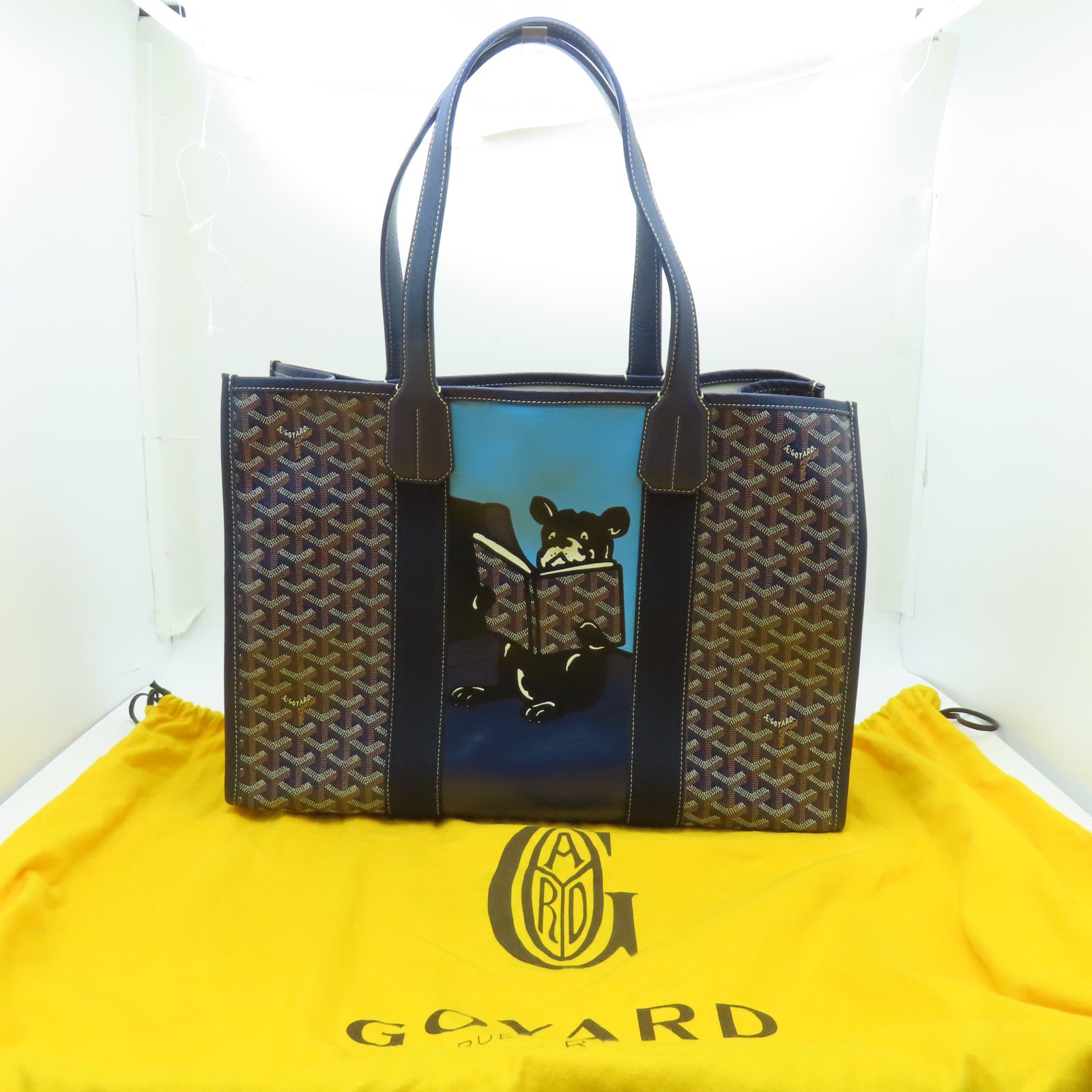 GOYARD 塗層帆布Villette Tote Bag MM手挽袋深藍色/藍色 Brand Off Hong Kong Online Store