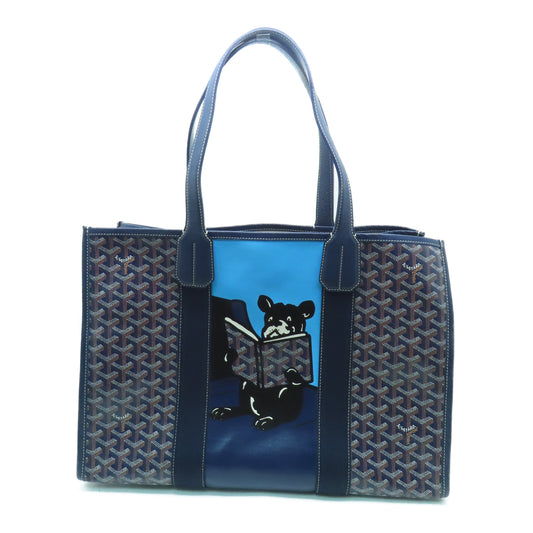GOYARD 塗層帆布Villette Tote Bag MM手挽袋深藍色/藍色